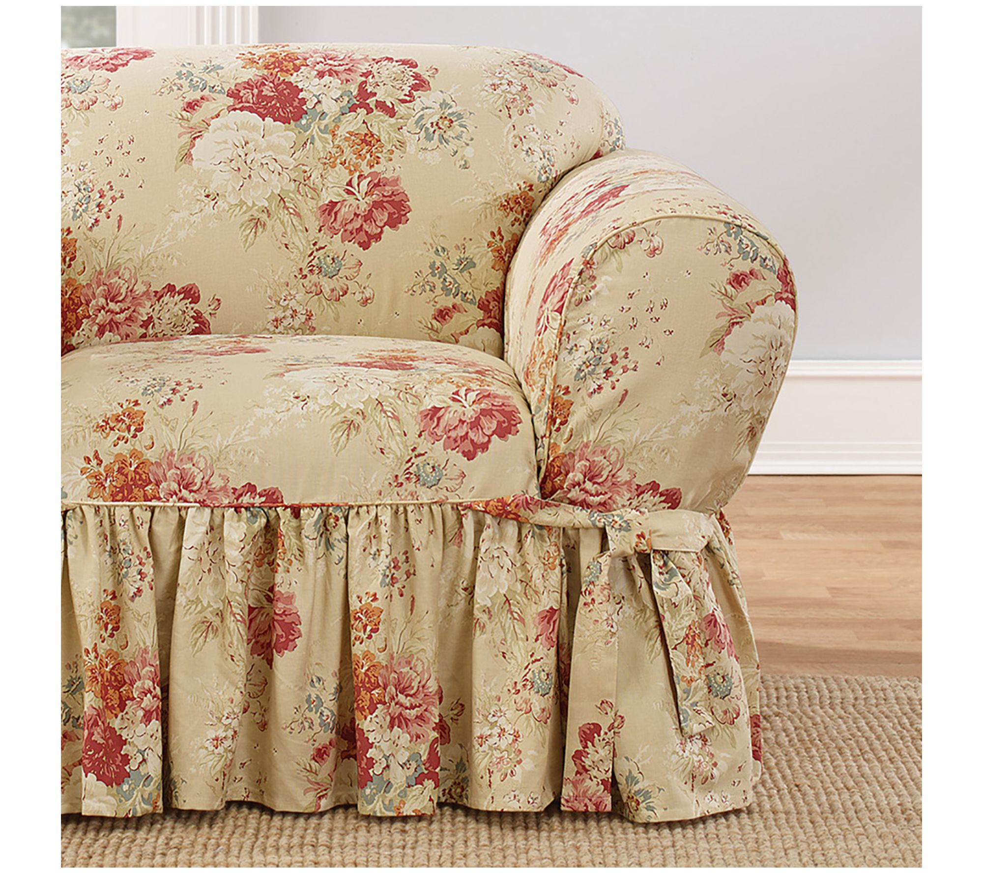Waverly Ballad Bouquet 1 Piece Sofa Slipcover