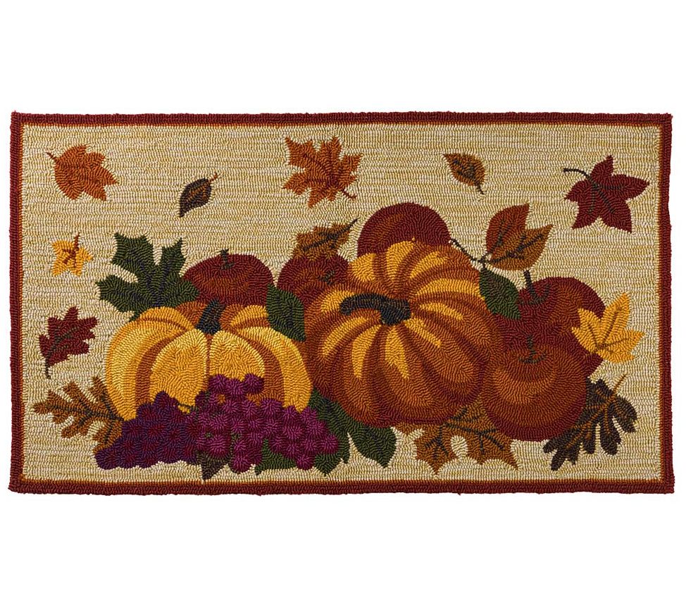 Evergreen Pumpkin Home Coir Mat