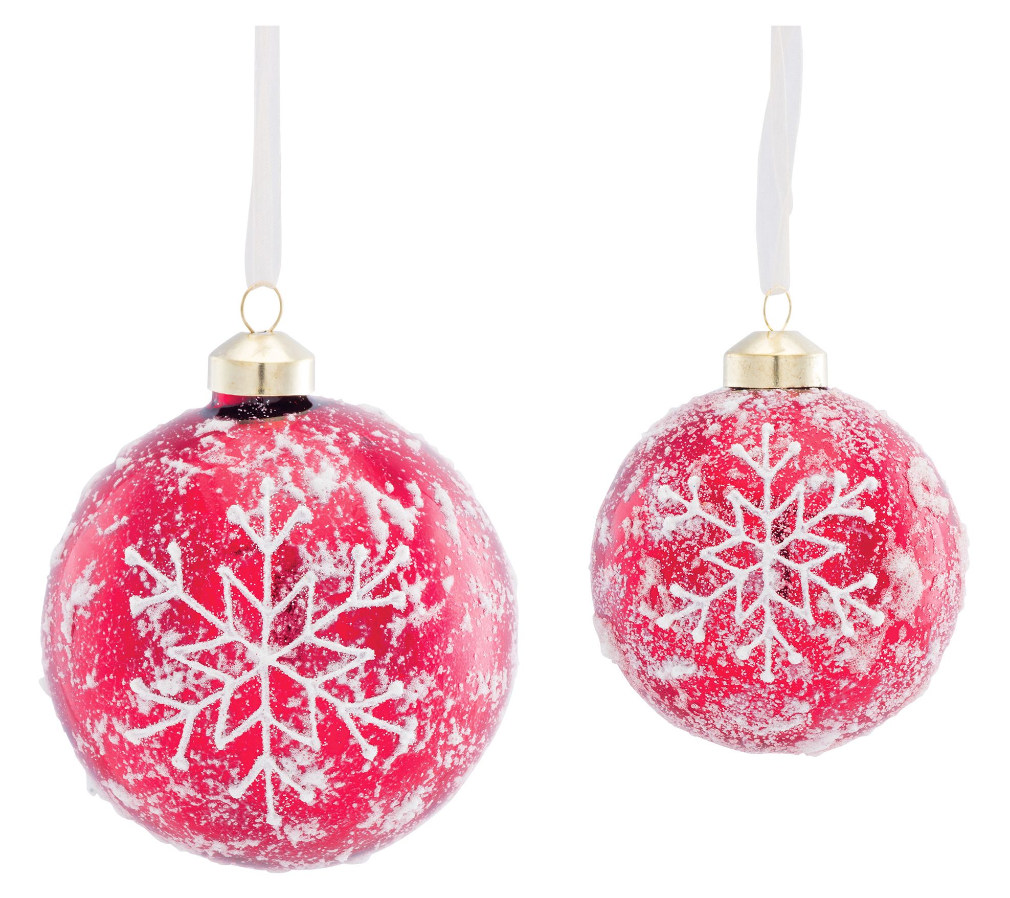 5 Martha Stewart Everyday Holiday Christmas Glass Ornaments Pink