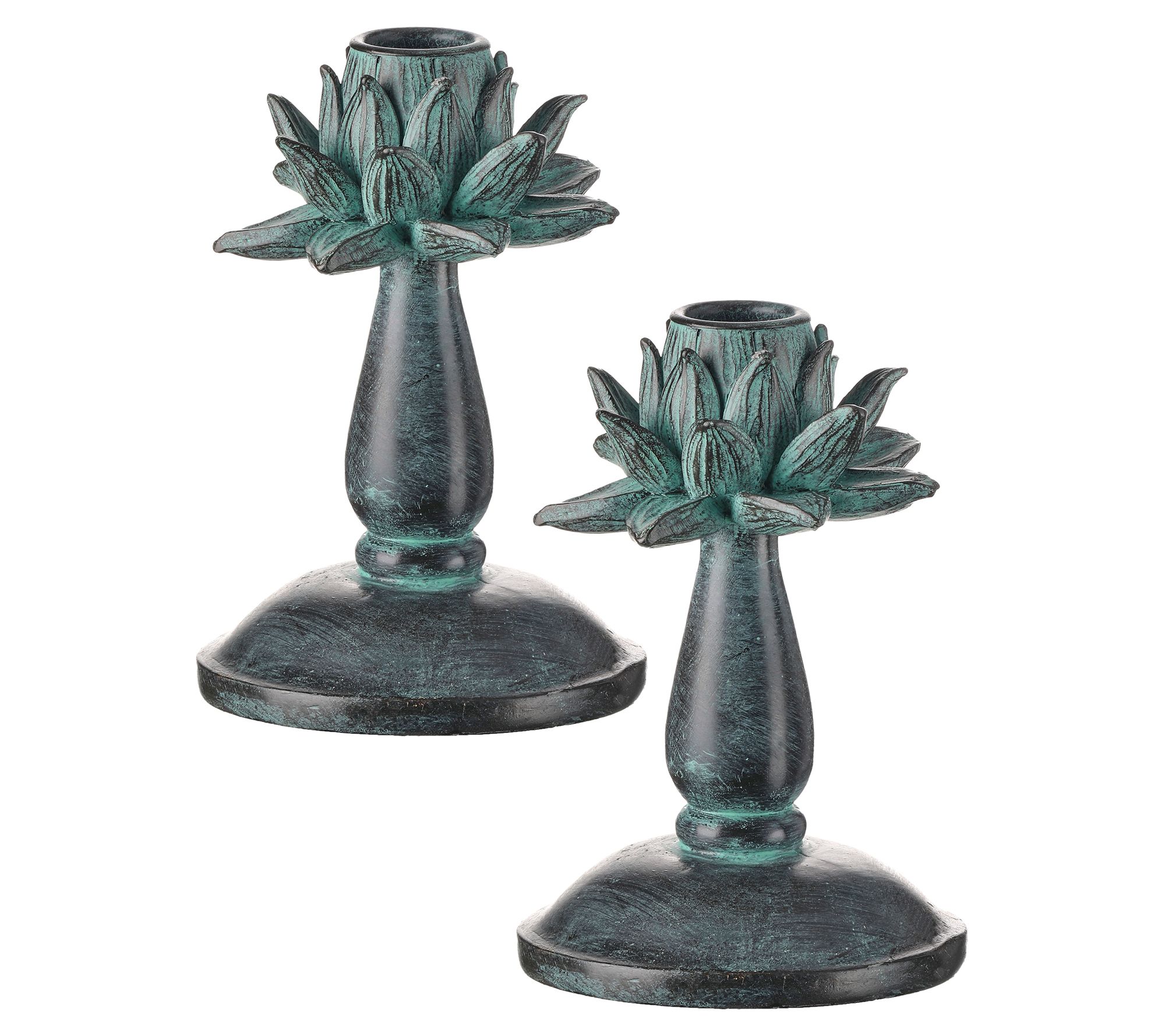 Valerie Parr Hill Set of 2 Artichoke Taper Candleholders 5.5"