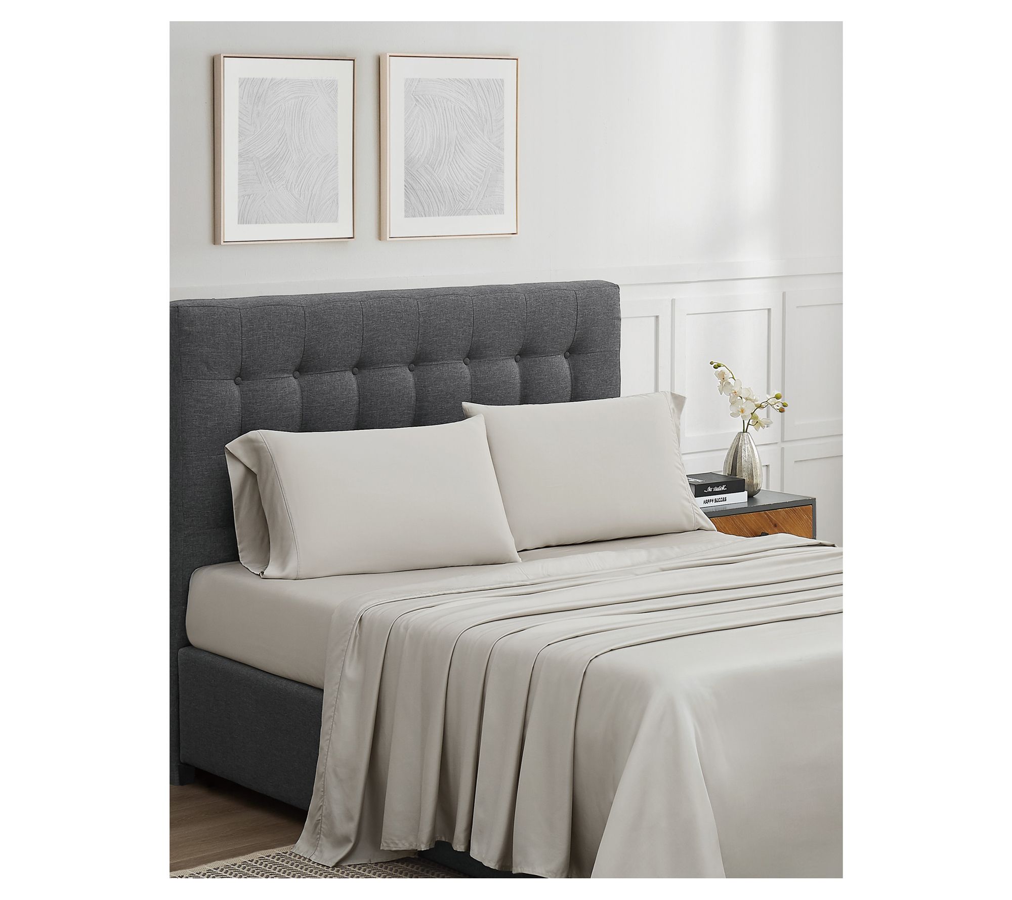 Badgley Mischka 300TC Tencel King Pillowcase Pair