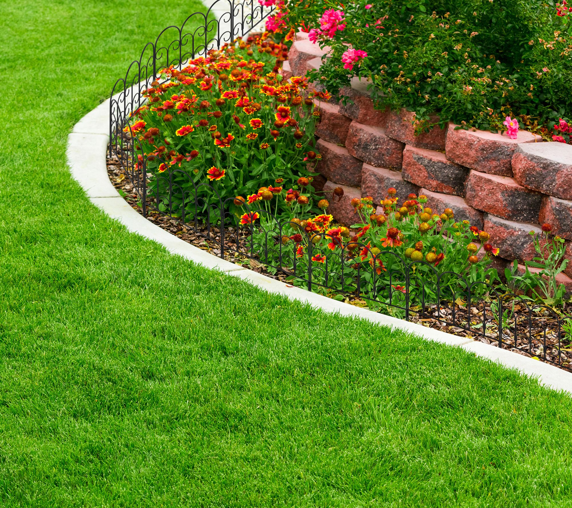 Pure Garden Set of 5 Interlocking Panels Metalarden Fencing