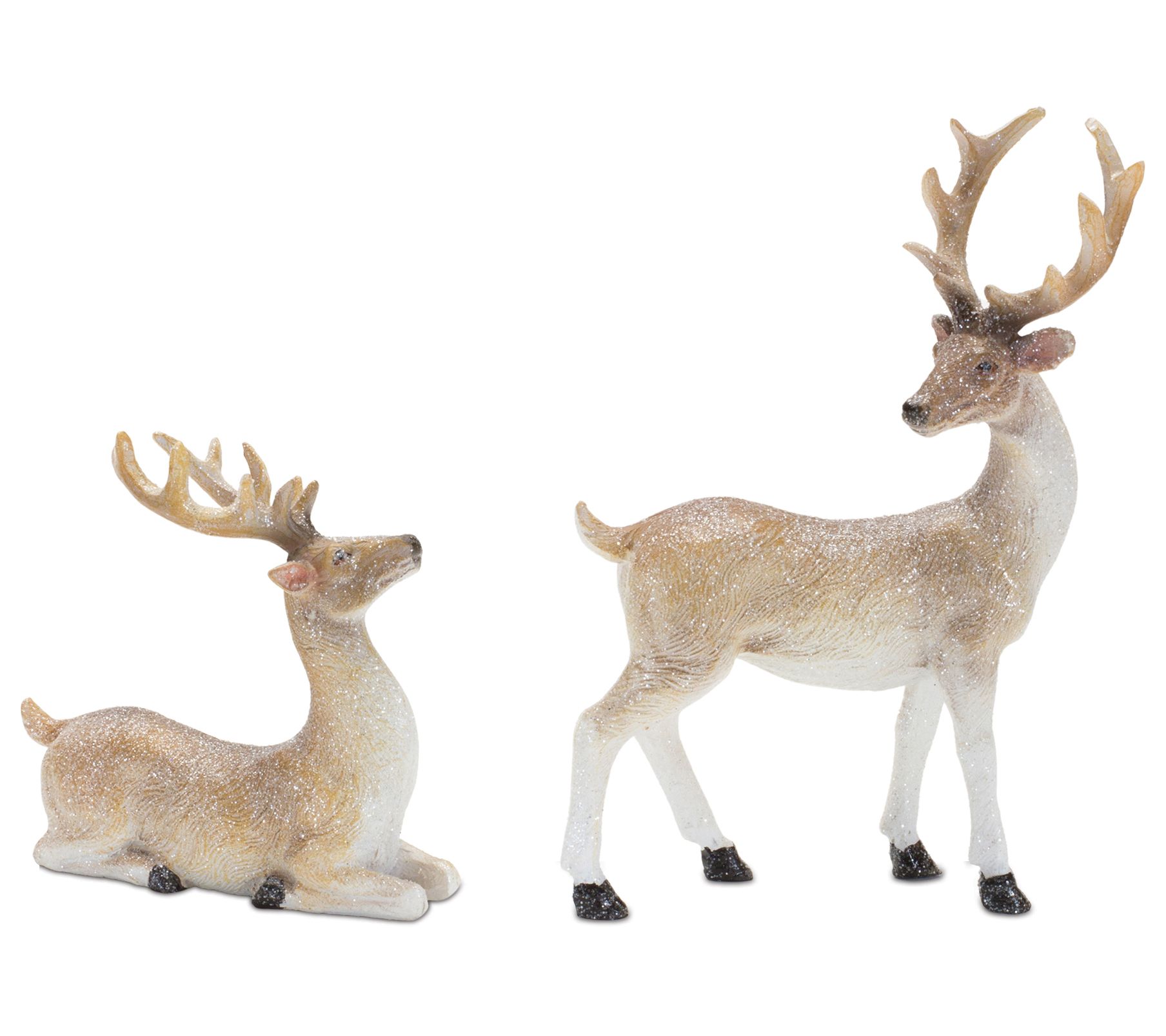 Melrose Mini Glittered Holiday Deer Figurine (Set of 6)
