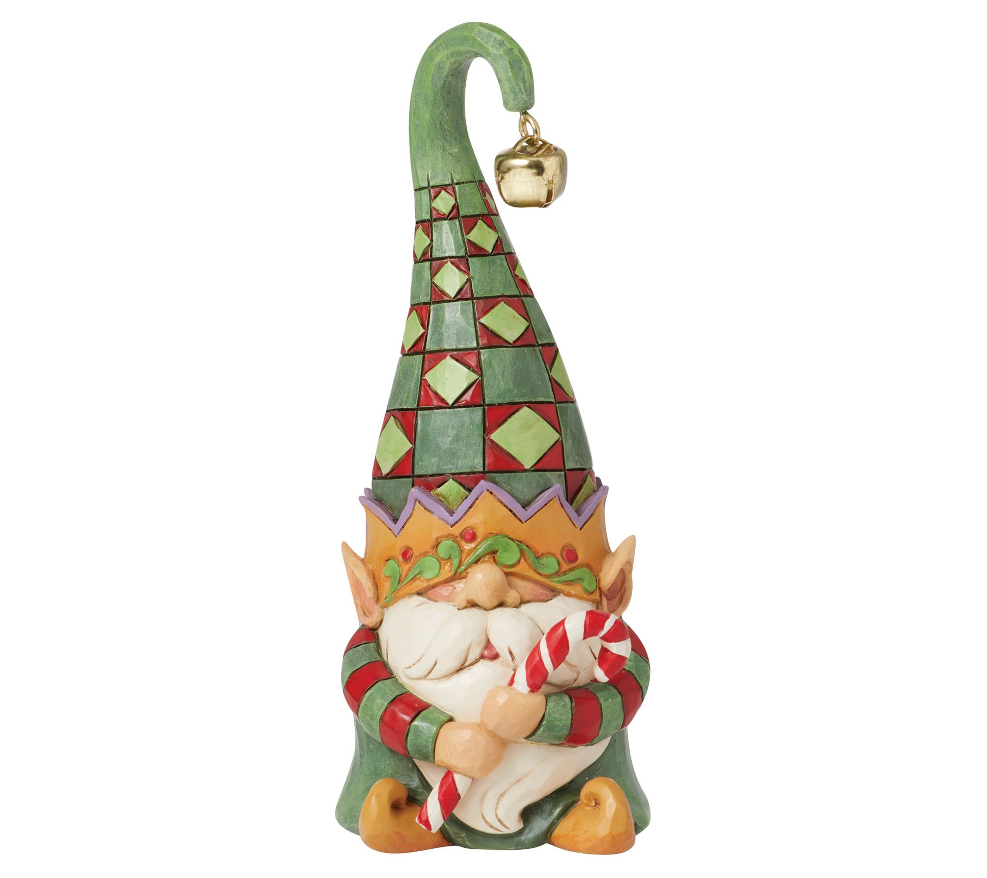 Jim Shore Gnome Elf Hold Candy Cane Fig