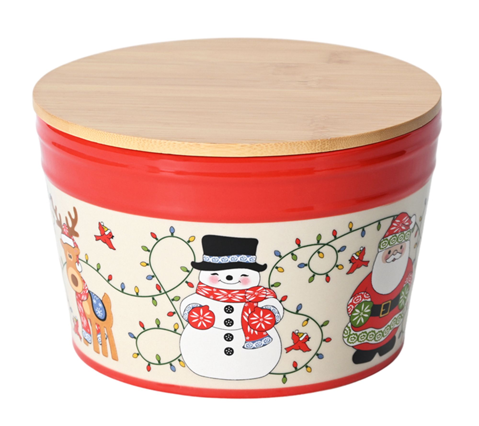 Temp-tations Seasonal 2-qt Cookie Container w/ Wood Lid
