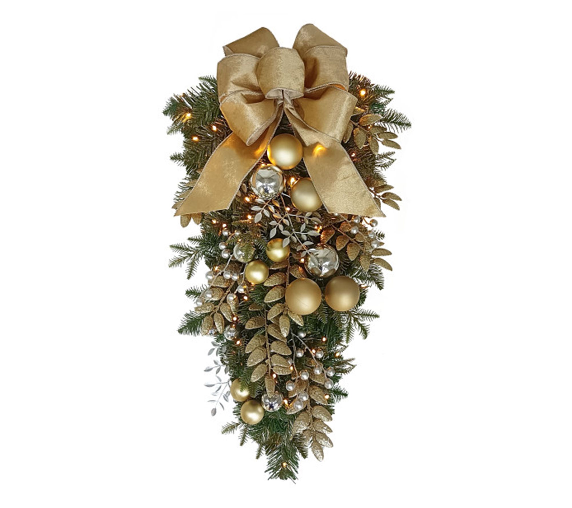 Puleo International  28" Pre-Lit Decorated Artificial Swag