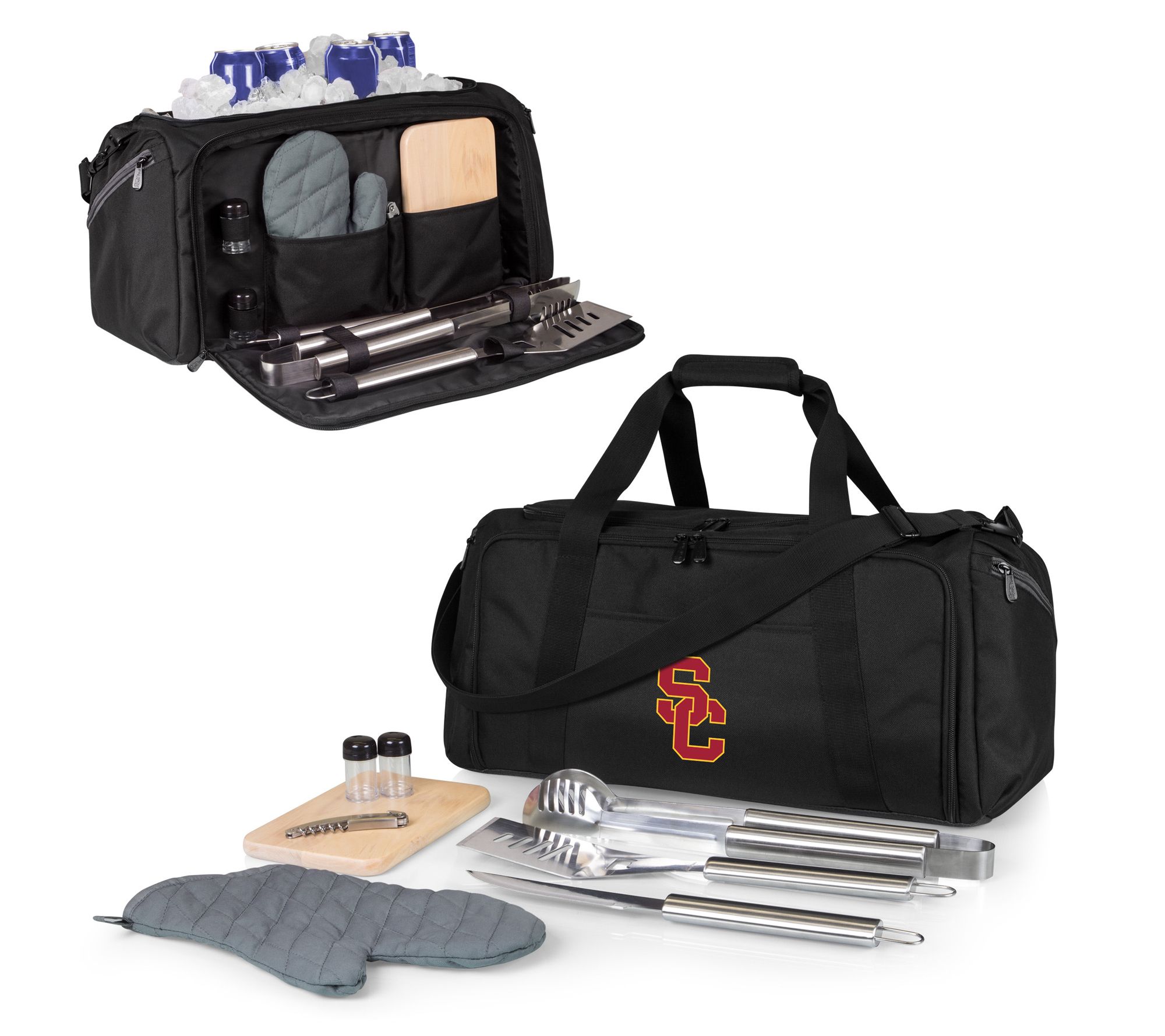 Oniva NCCA BBQ Kit Grill Set & Cooler - Black
