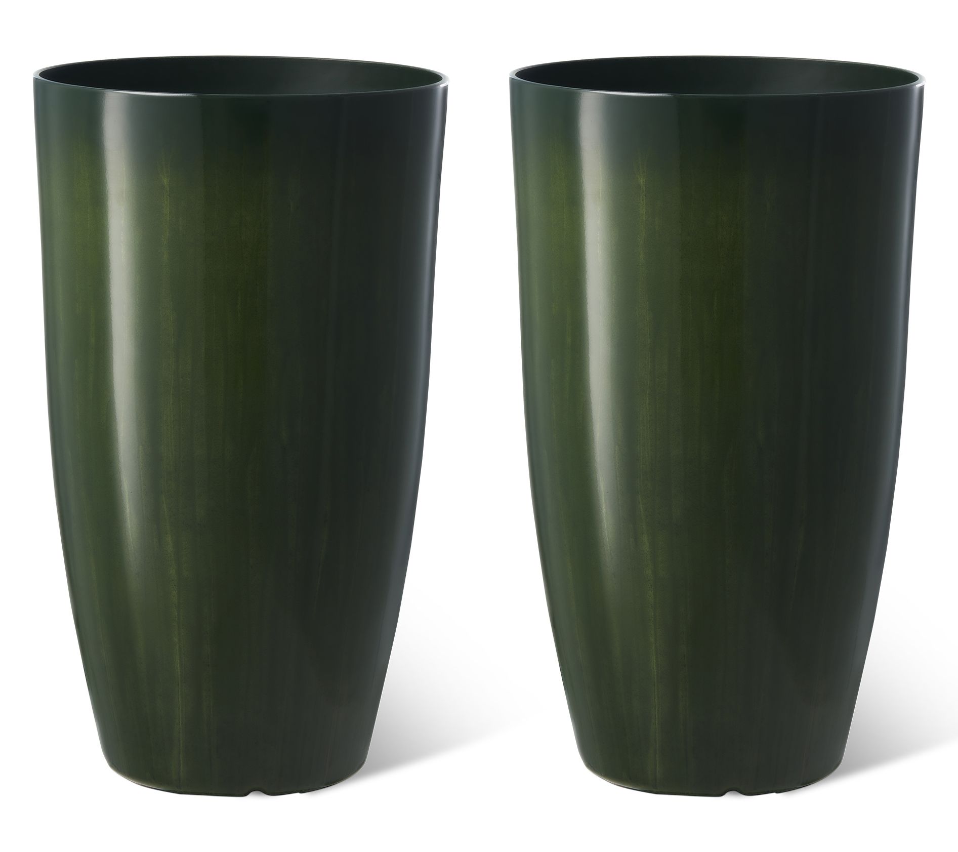 Glitzhome 23.5"H Set of 2 Oversized Faux Ceramic Tall Planter
