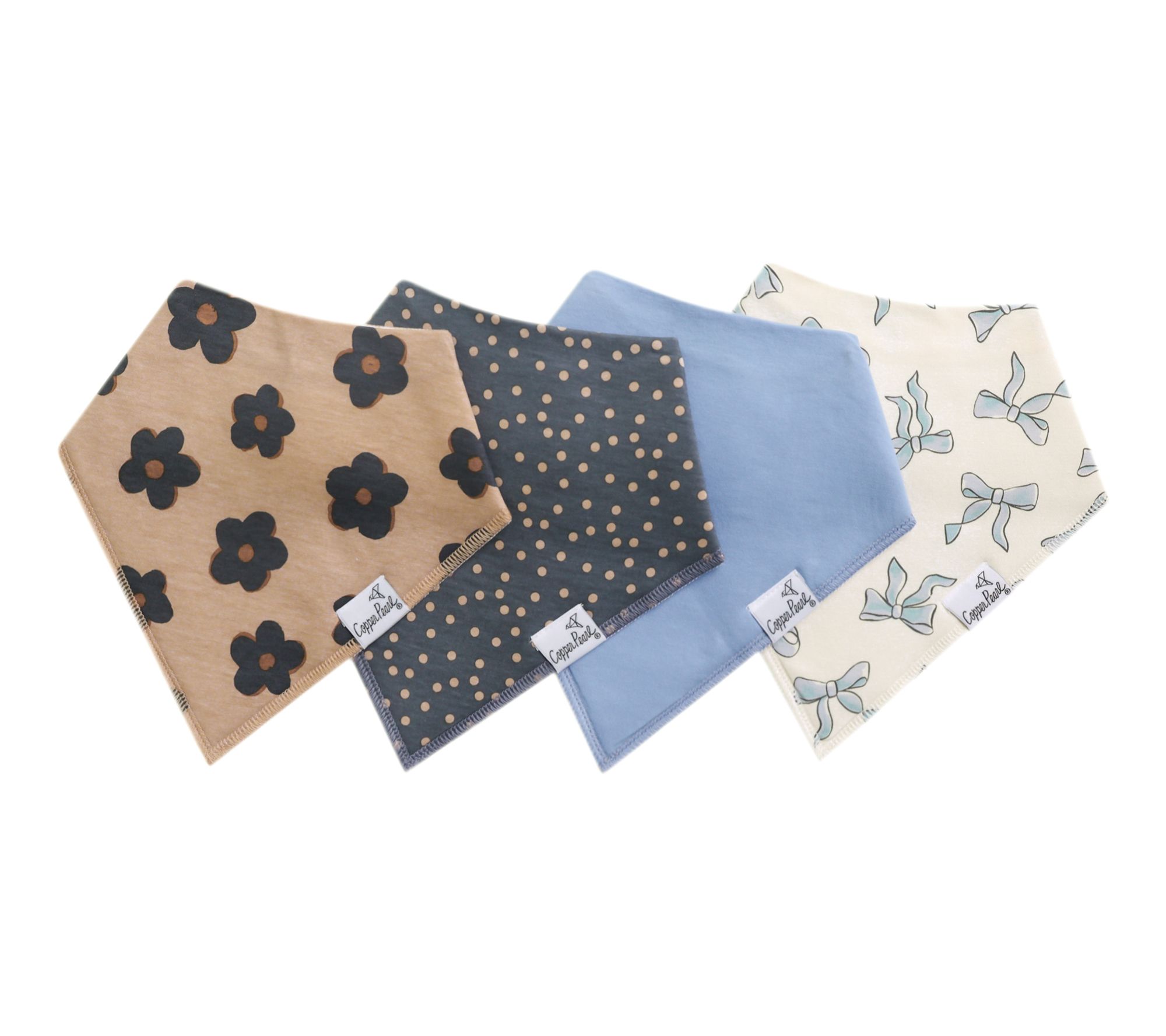 Copper Pearl Baby Bandana Bib Set