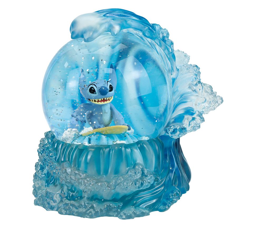Disney Showcase Stitch Surfing Waterball 6"H