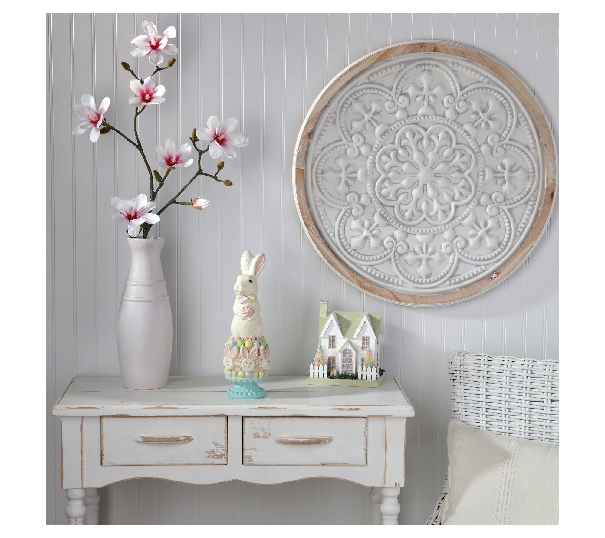 13" Sugared Cake With Bunny by Valerie