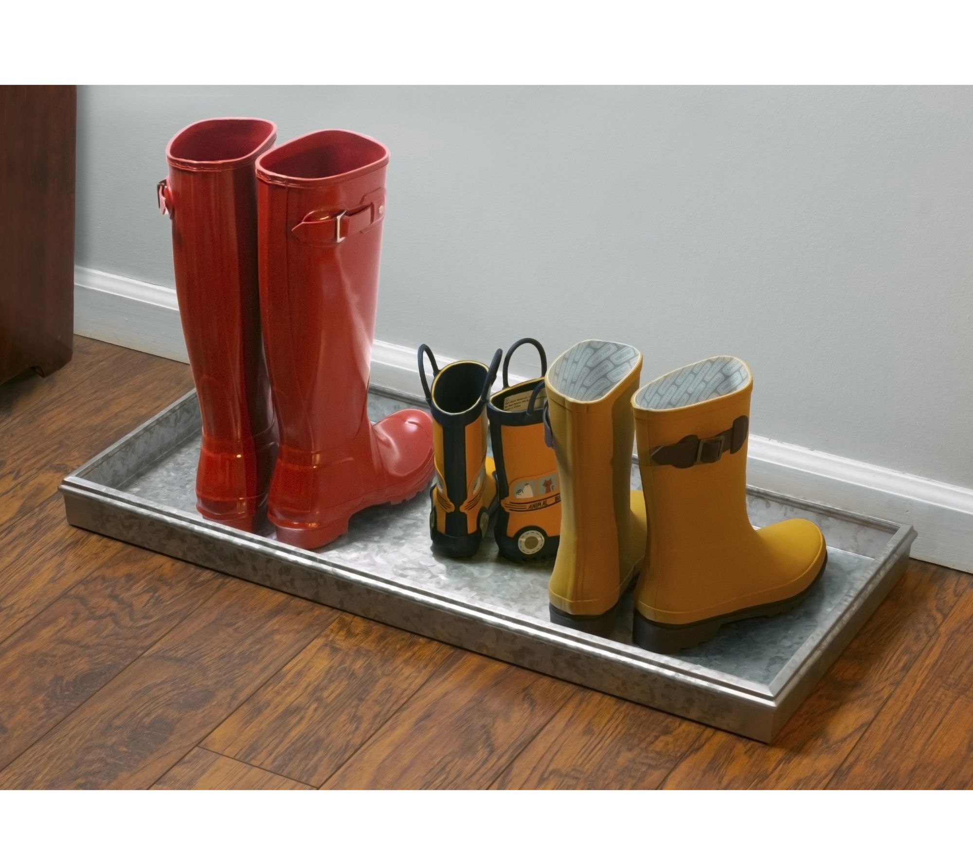 Classic Boot Tray Galvanized Gray Steel By Good Directions