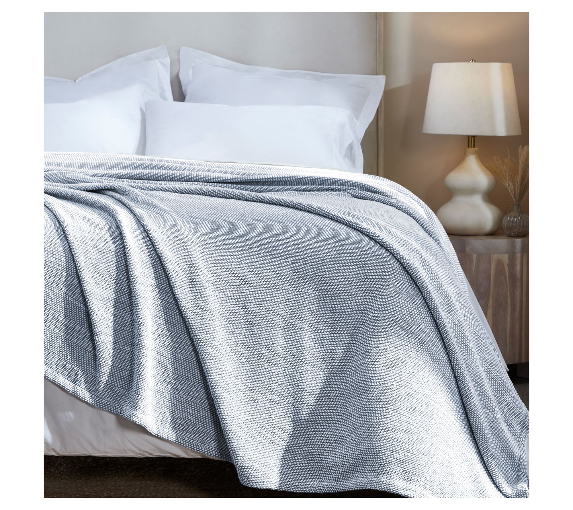 Superior Maya Chenille Herringbone Cotton Blanket, King