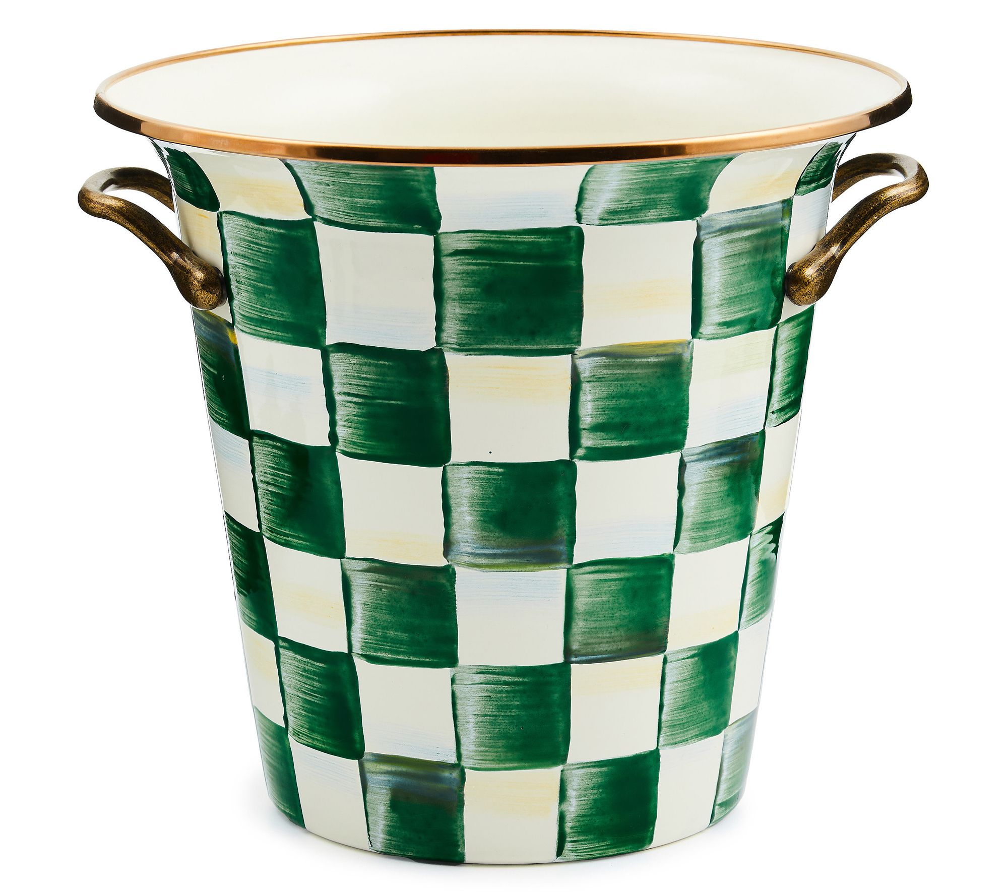 MacKenzie-Childs Emerald Check Wine Cooler