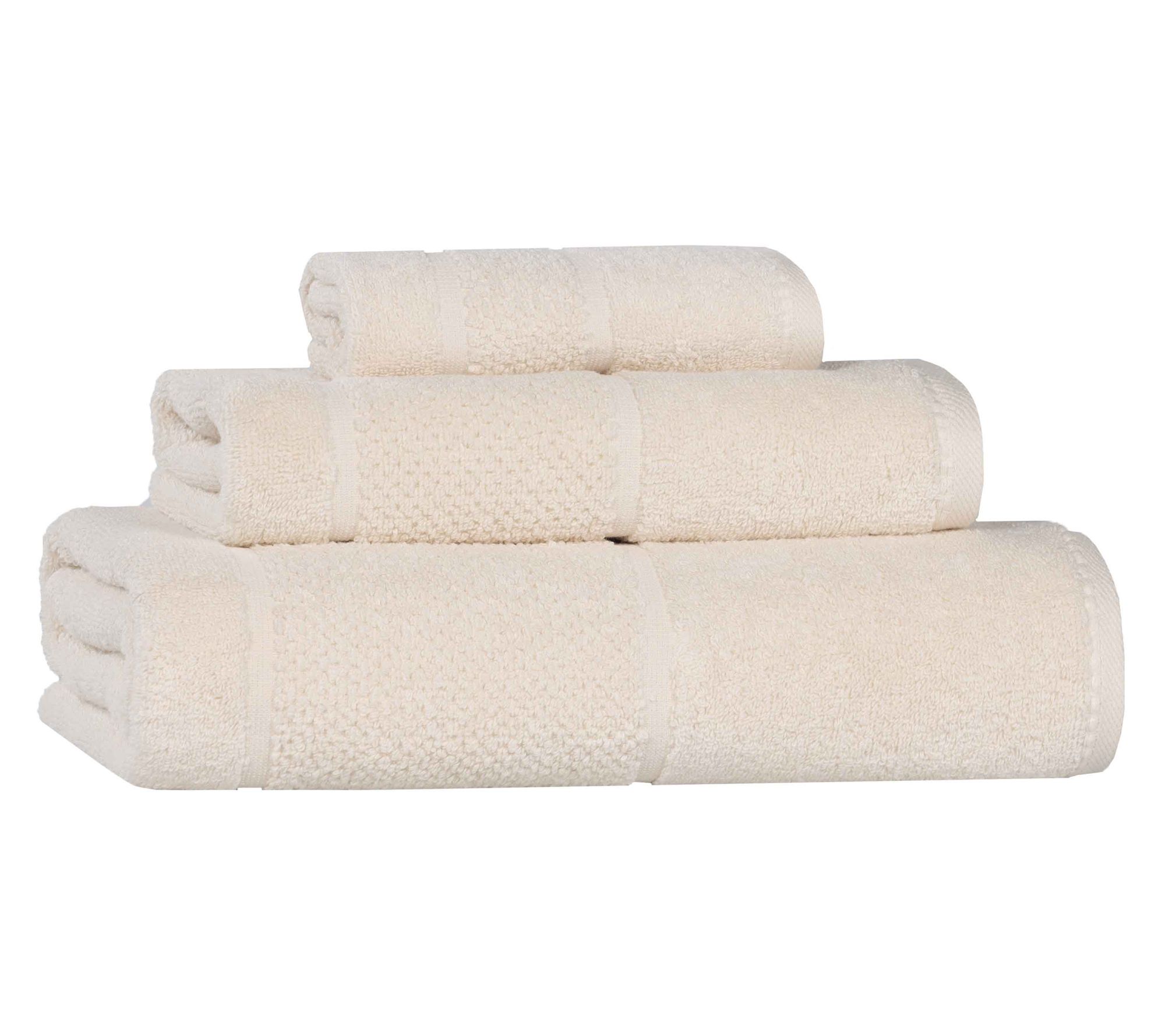 Superior Mile Cotton Blend Solid 3-Piece TowelSet