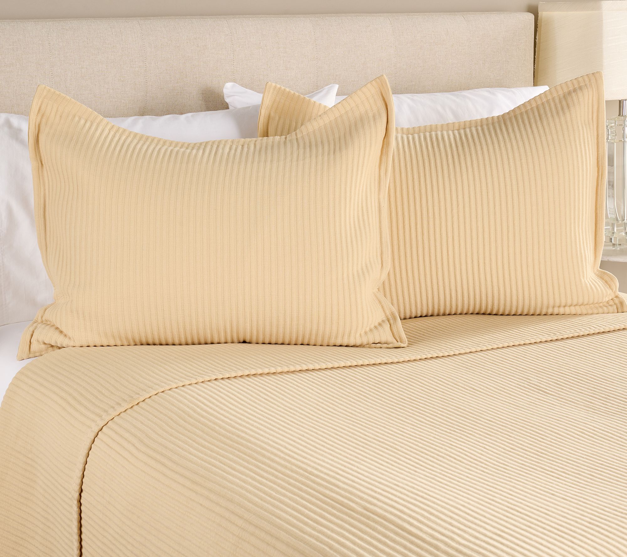 "As Is" Hotel du Cobb Cotton Jacquard Coverlet and Sham Set- Queen