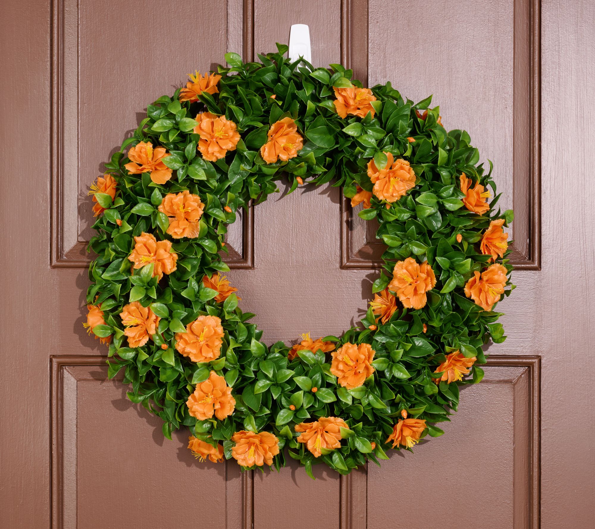 Wicker Park 24" Indoor/Outdoor Faux Azalea Wreath