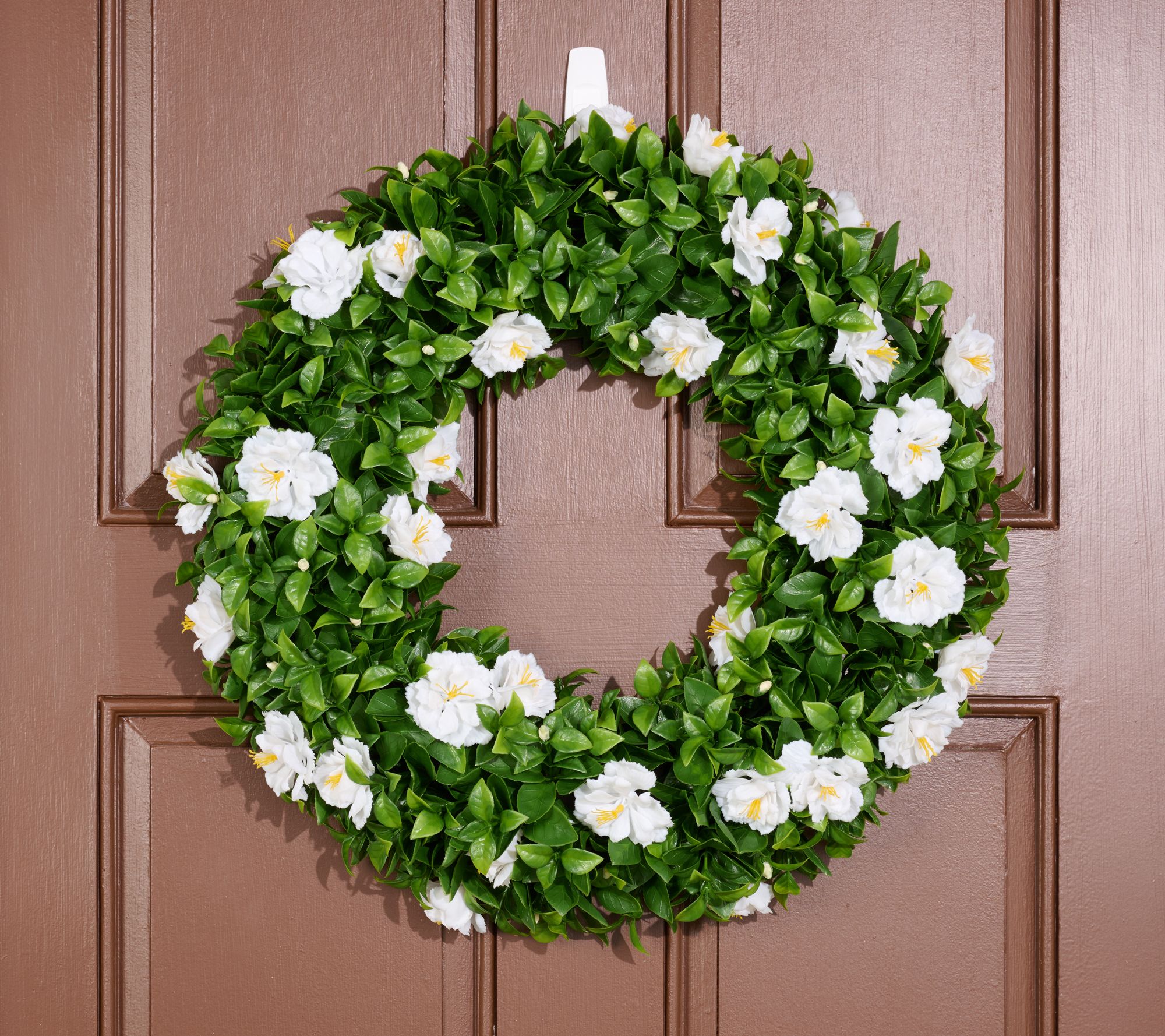 Wicker Park 24" Indoor/Outdoor Faux Azalea Wreath