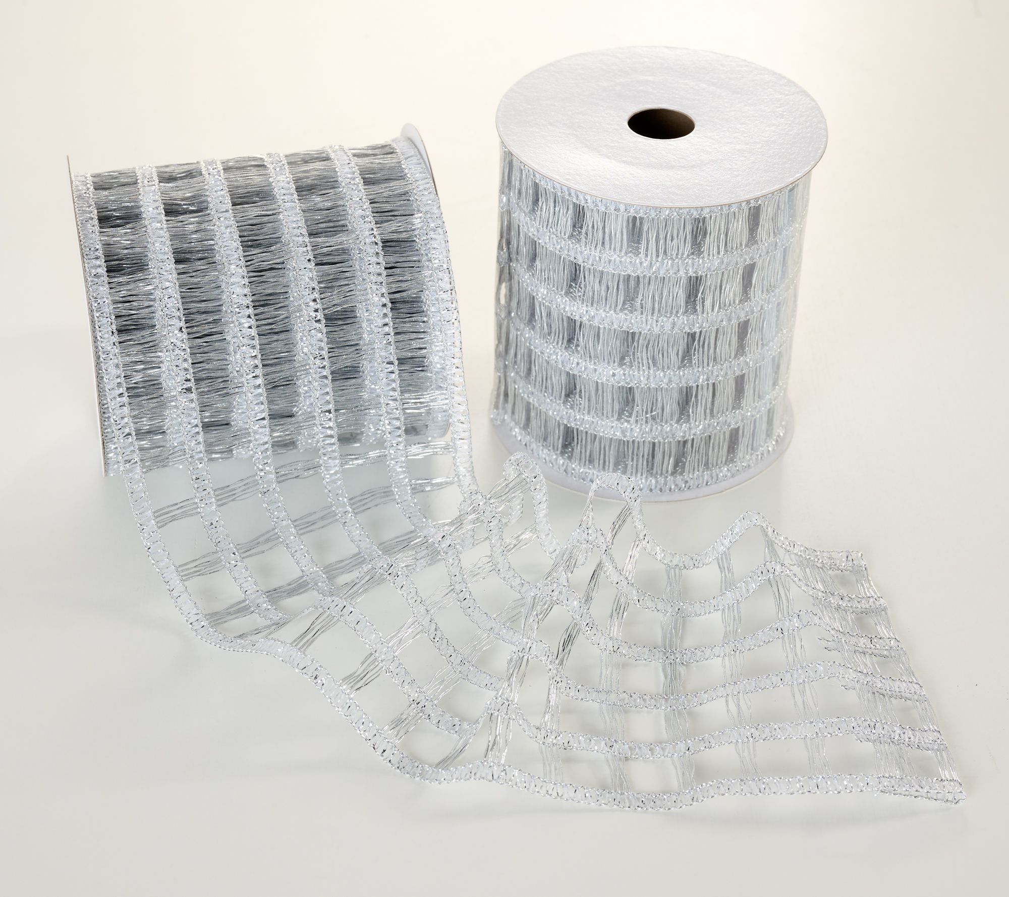 "As Is" Set of (2) 4" x 5 Yard Ribbon Spools by Valerie