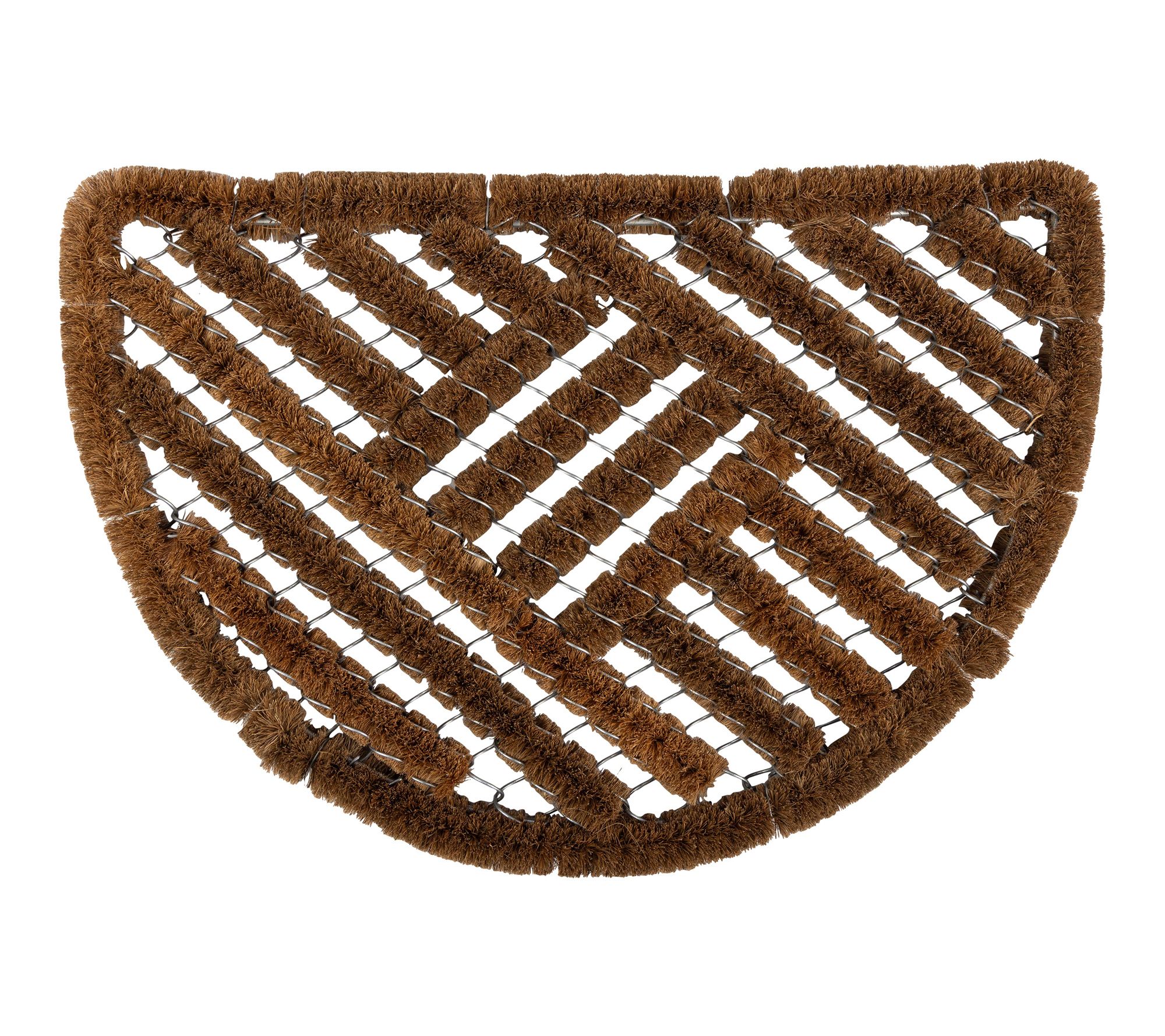 Kings County Natural Coir Doormat Half Circle W elcome Mat