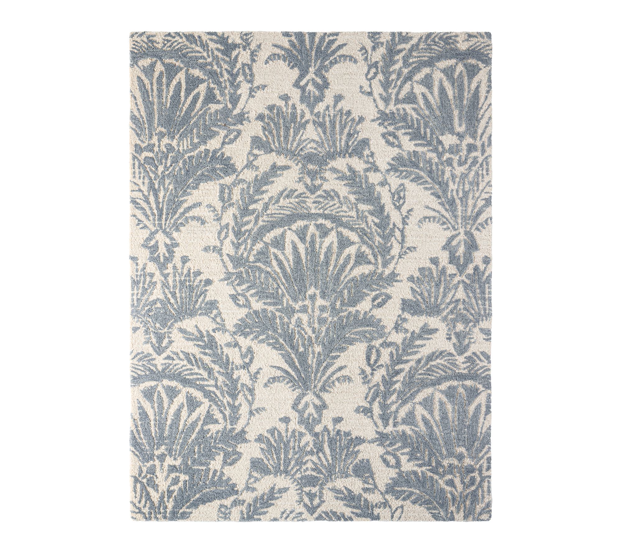 NMNY Mod Damask Chambray 6x9 Area Rug