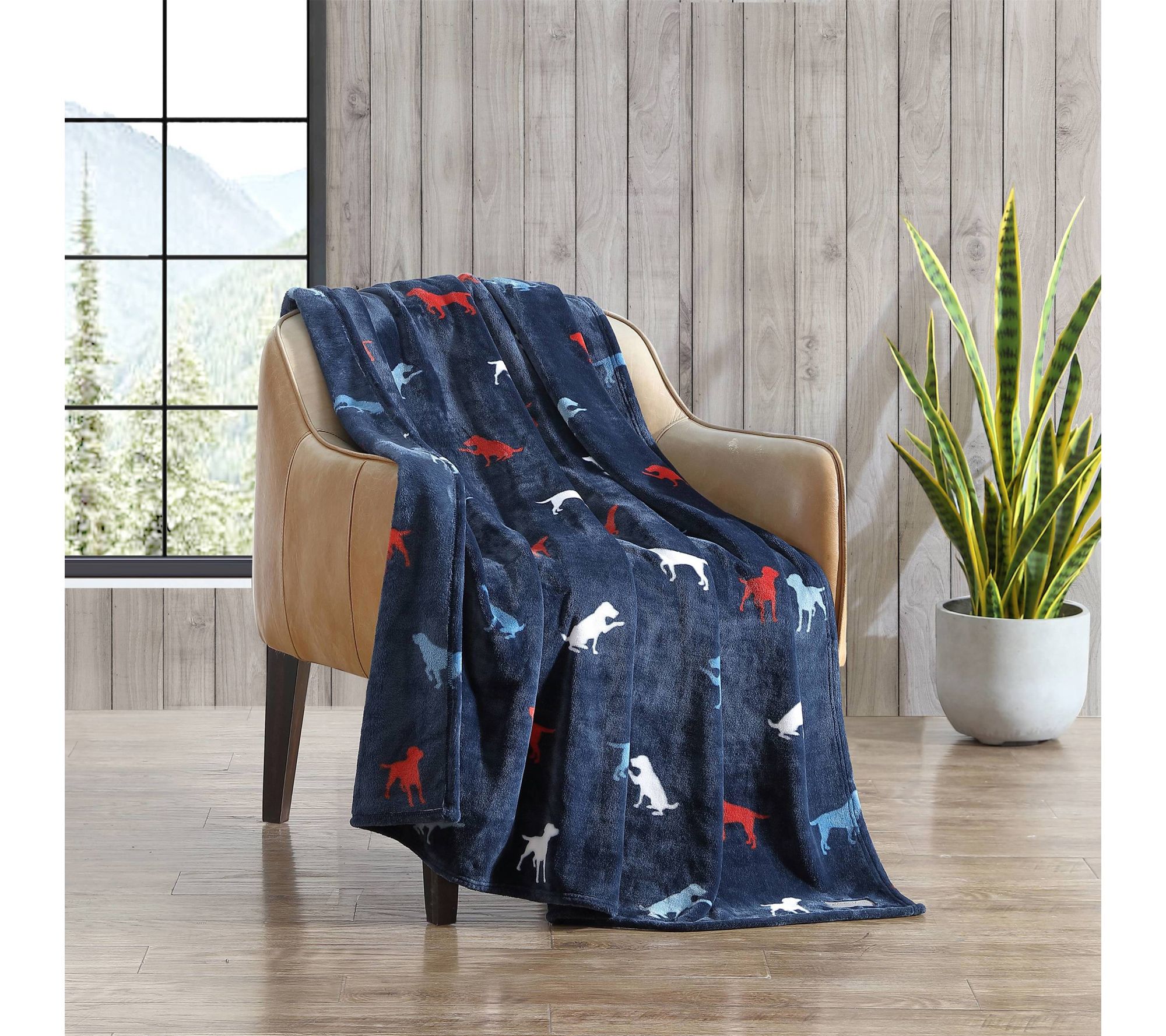 Eddie Bauer Americana Plush Fleece Throw Blanket