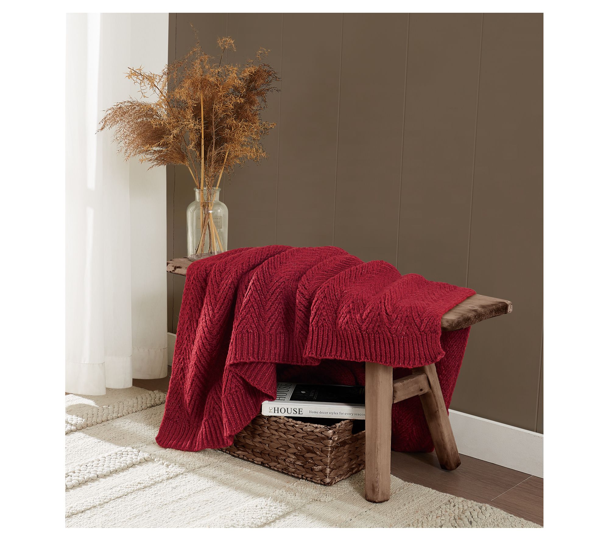 Frye Chevron Faux Mohair 50x70 Throw