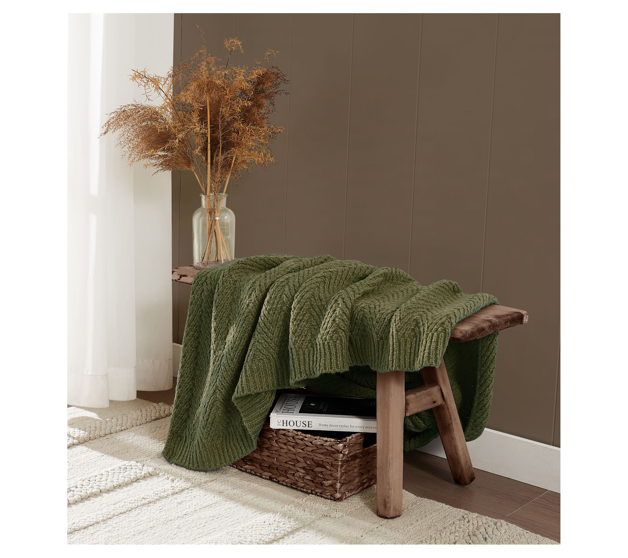 Frye Chevron Faux Mohair 50x70 Throw