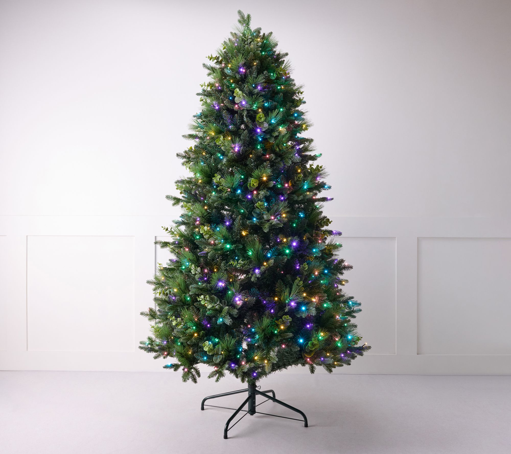 8.5' Mixed Tip Tree with Color Flip LEDs by Mally Roncal