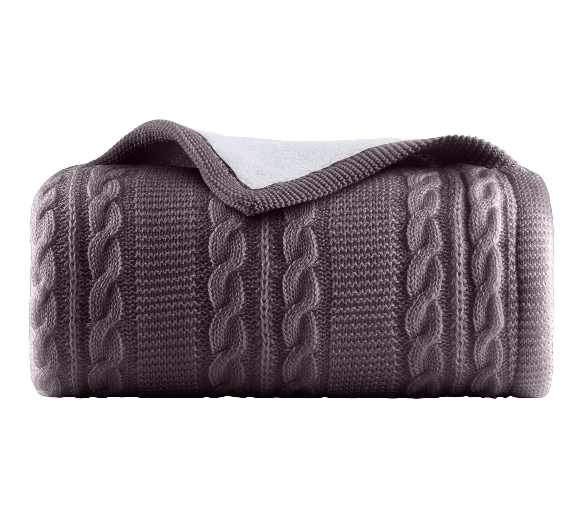 Lavish Home Cab le Knit Throw S oft & Cozy Cabl e Knit Pattern