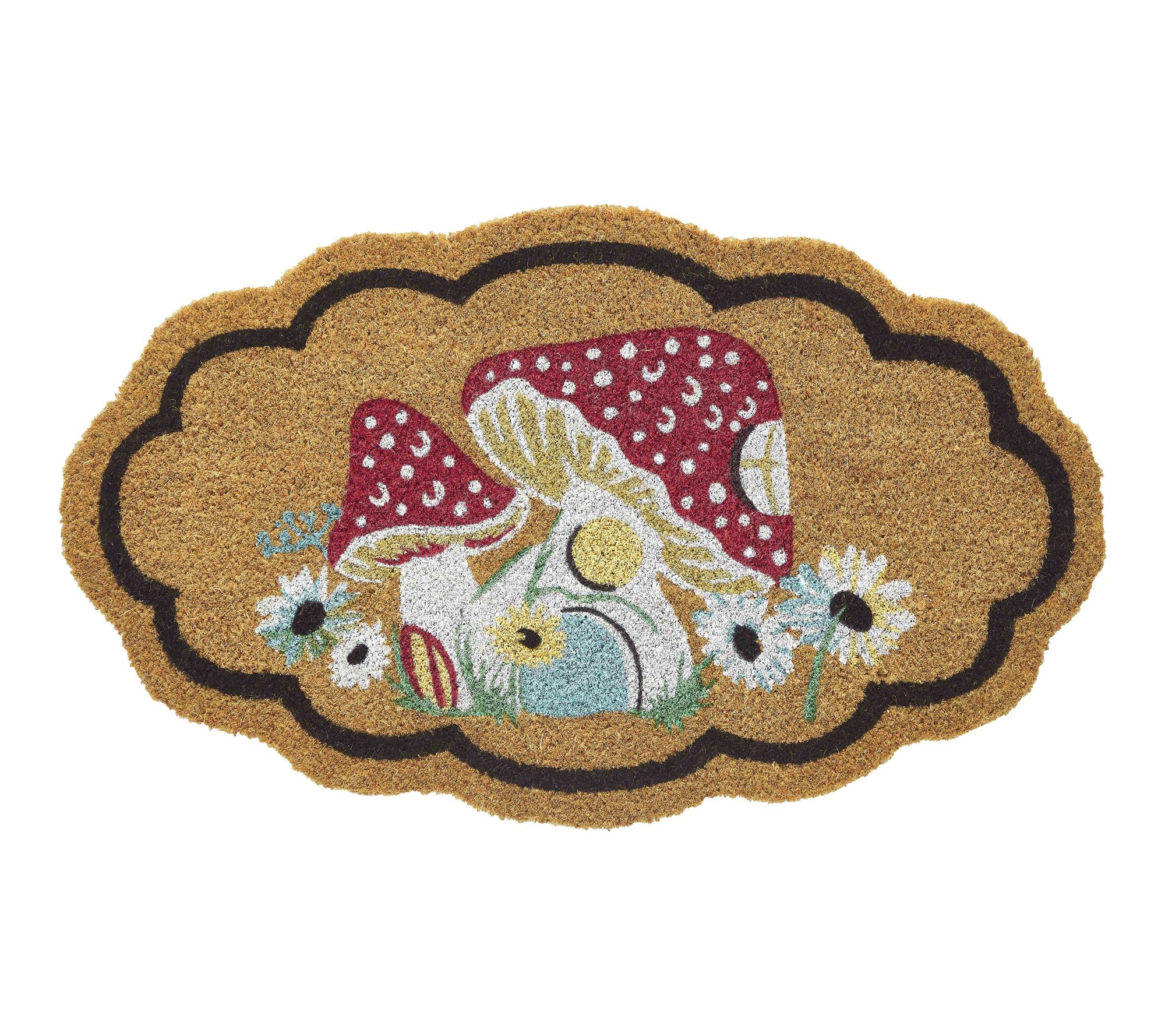 VCNY Home Scallop Edge Coir Doormat, 18" x 30"
