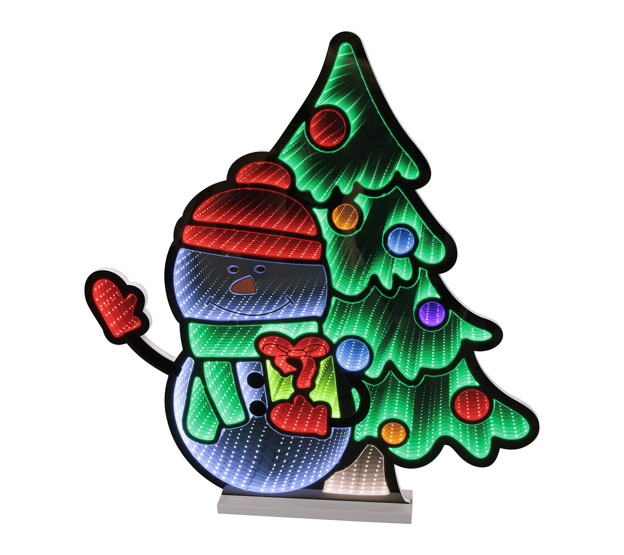 Melrose Snowman with Christmas Tree Ekkolight 27"H