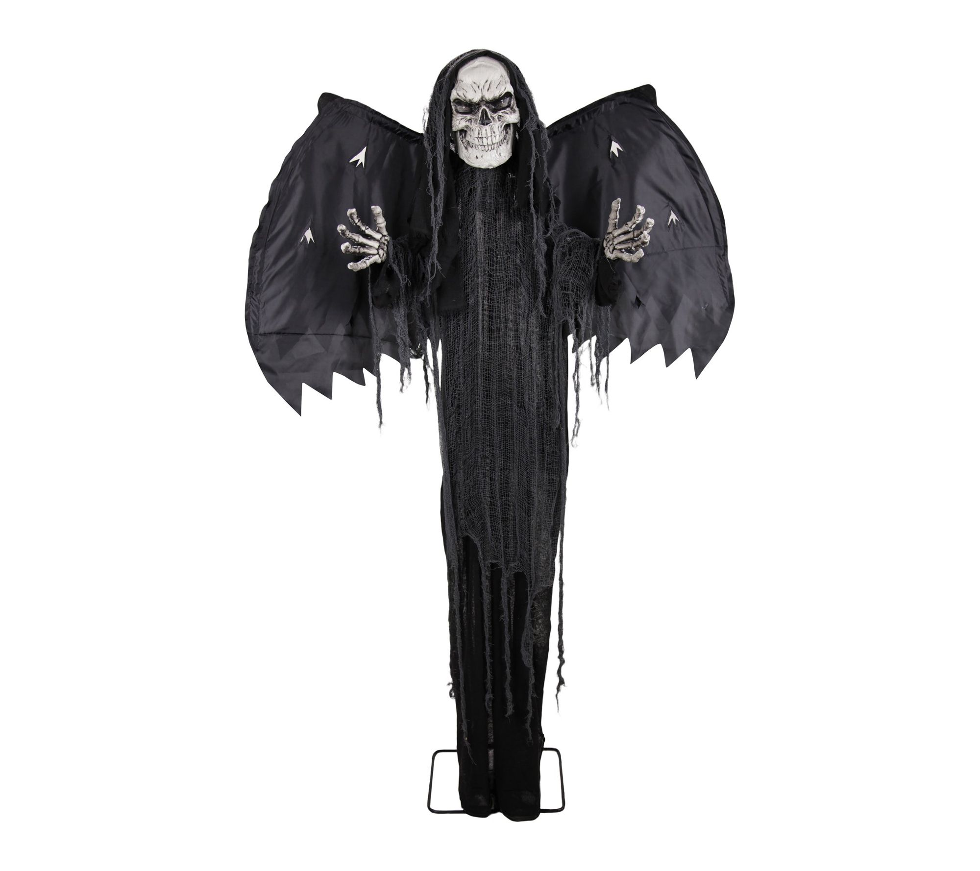 Haunted Hill Farm 6-Ft. Standing Reaper with Wings Animatronic