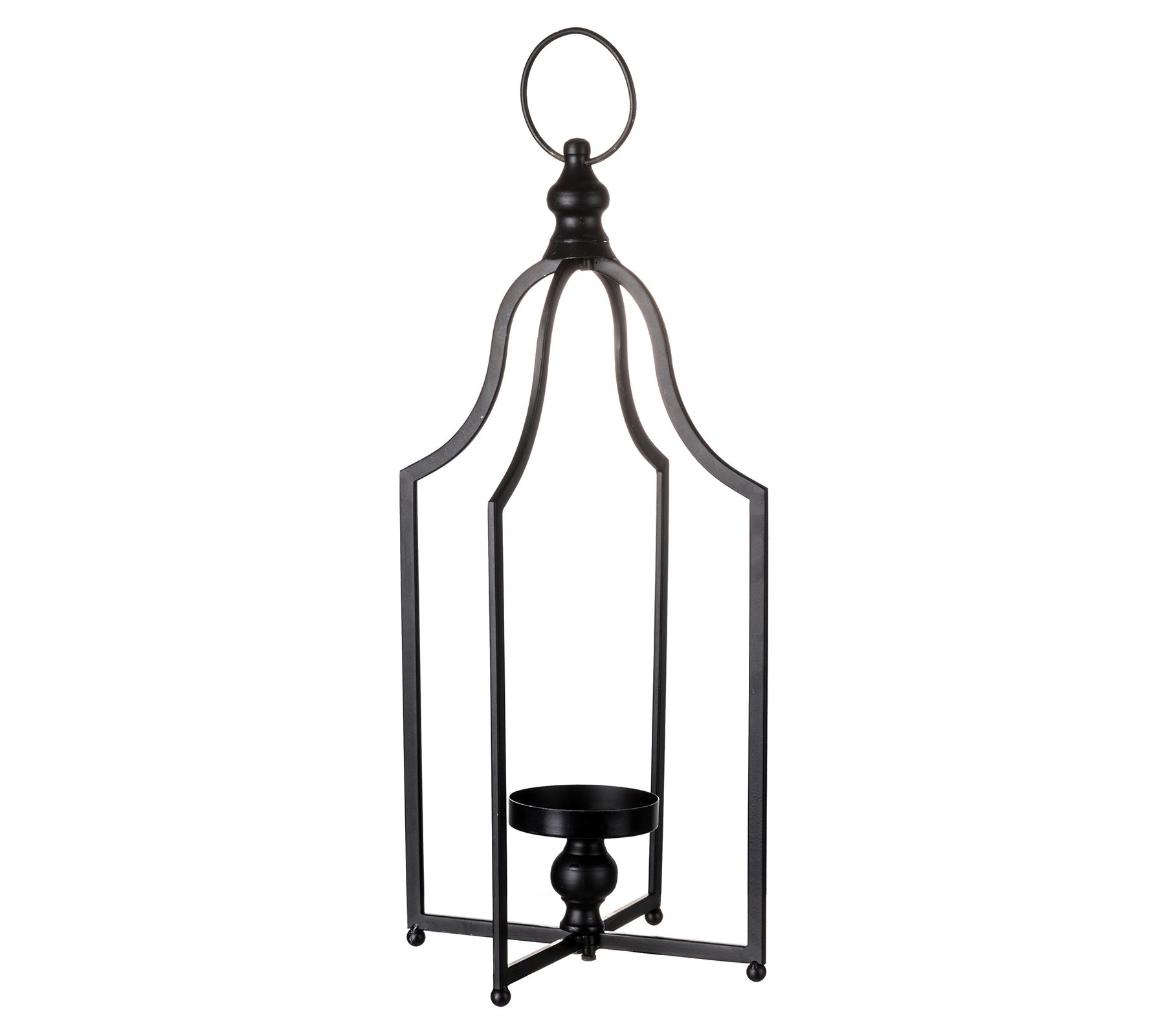 Glitzhome Modern Farmhouse Open Scroll Lantern - Medium