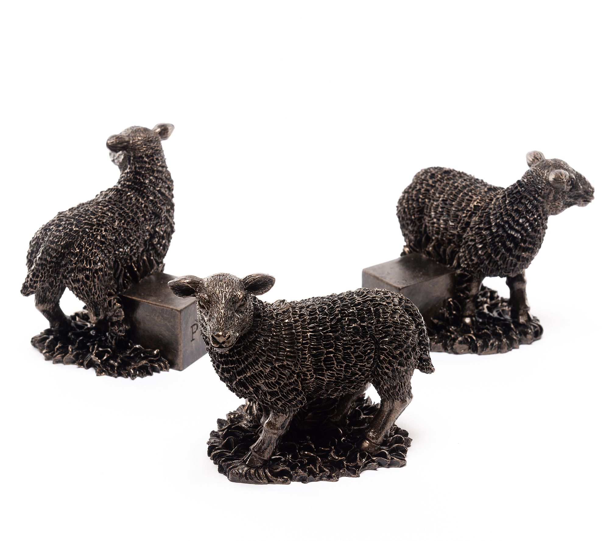 Jardinopia Potty Feet Antiqued Bronze Sheep - S et of 3