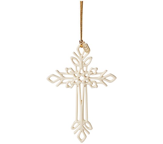 Lenox 2018 Snow Fantasies Cross Ornament