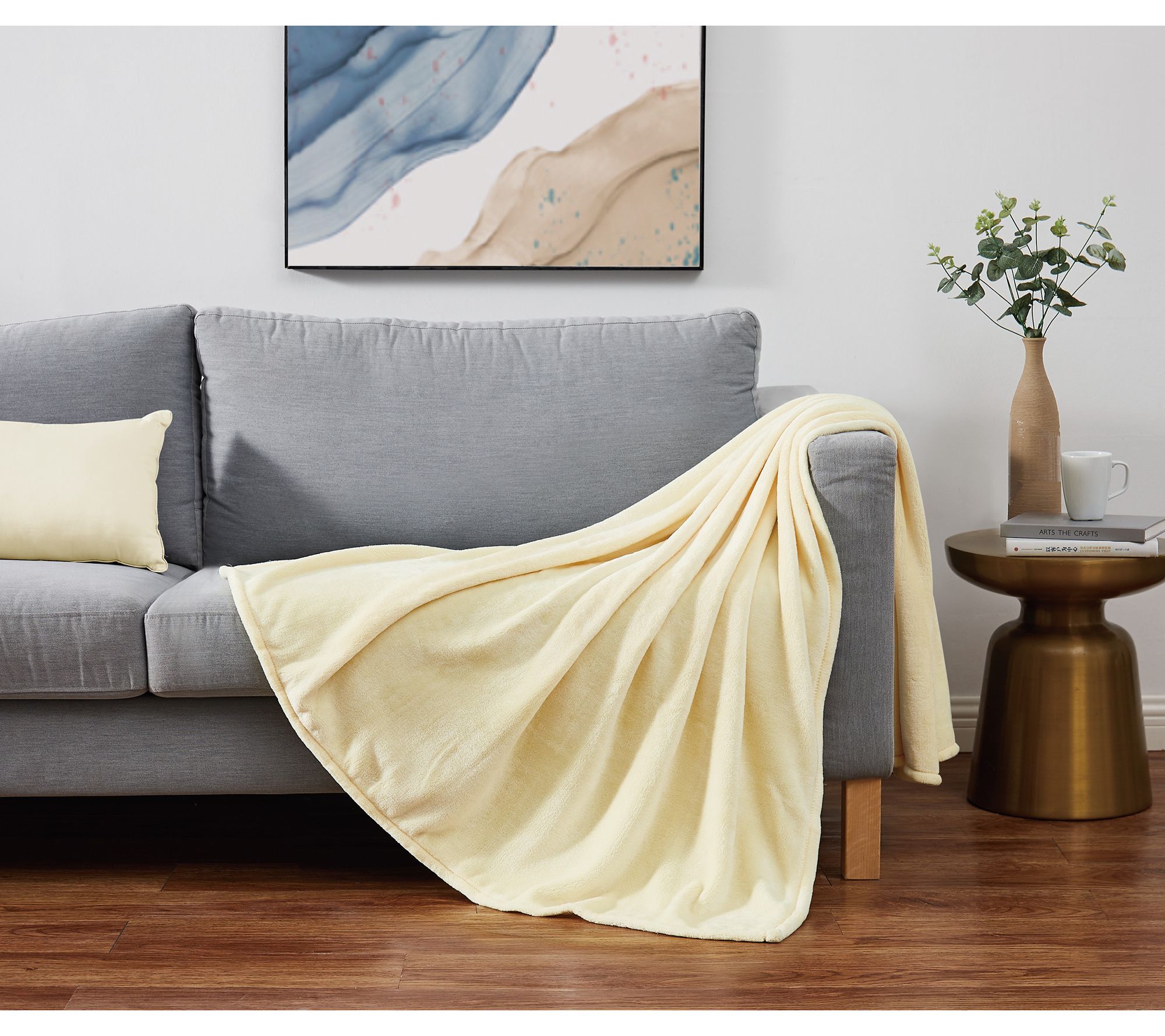 Cannon Solid Plush 50x60 Throw