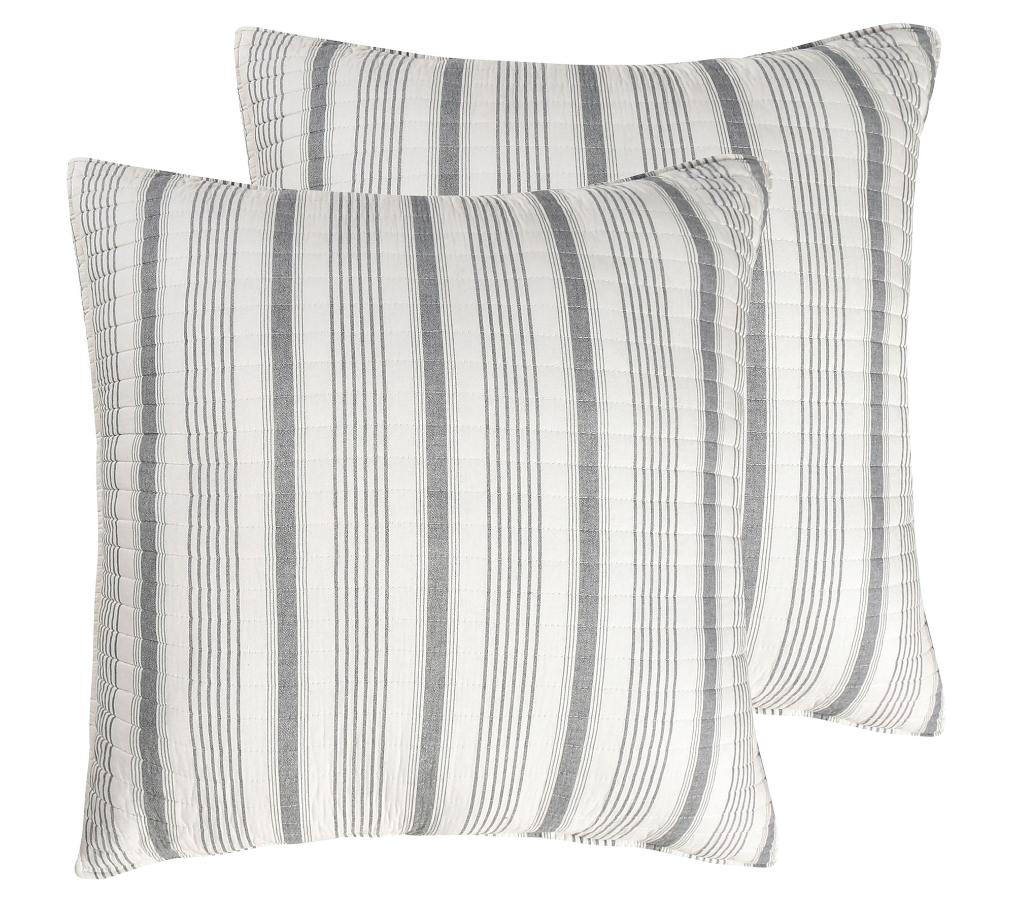 Camden Grey Euro Sham Set/2-Quilt back Stripe by Levtex Home