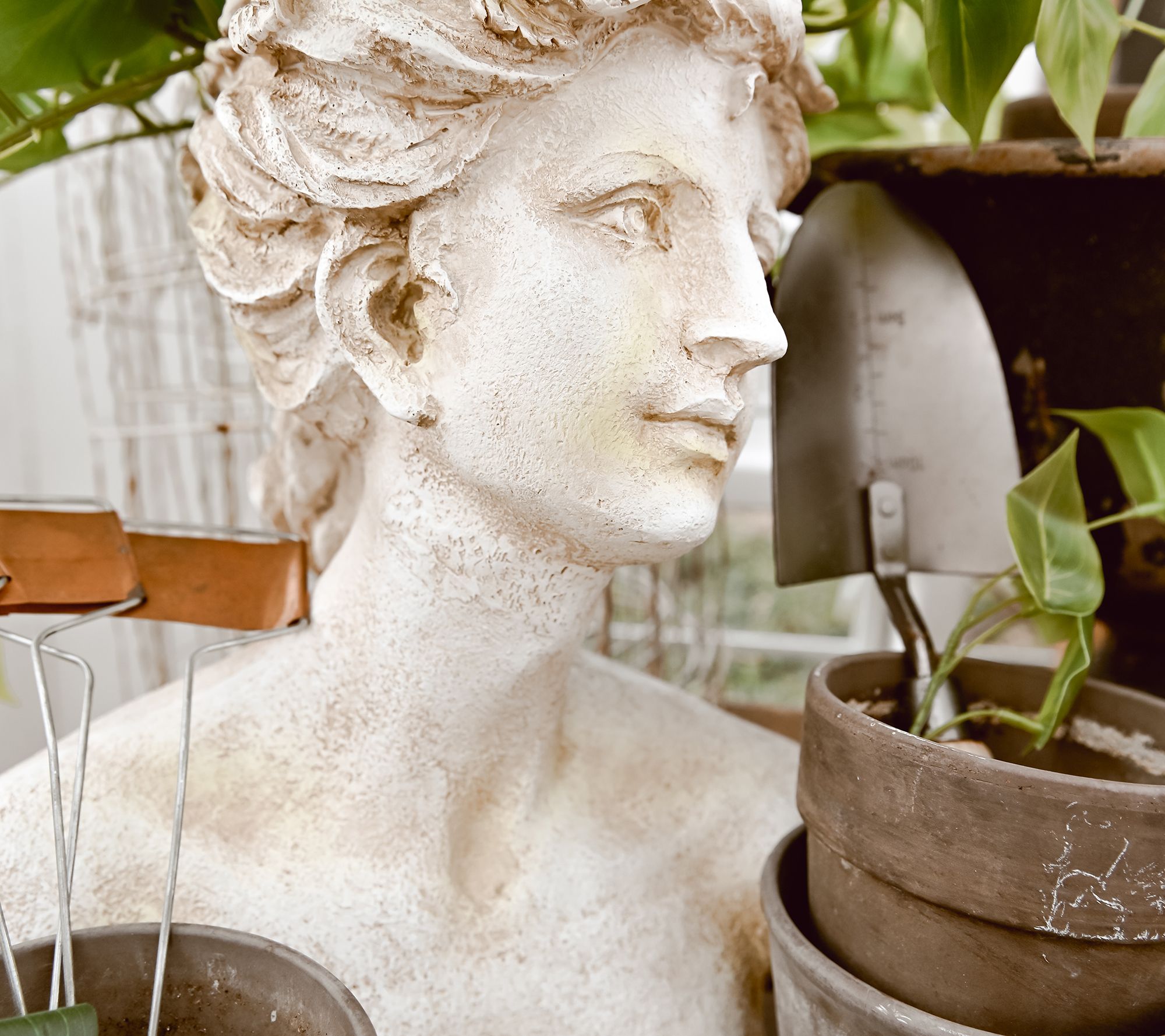 As Is" 15" Resin Bust Planter by Liz Marie - QVC.com