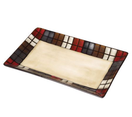 Pfaltzgraff Calico Rectangular Platter QVC