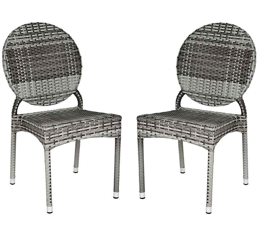 Safavieh Valdez Set of 2 Indoor/Outdoor Stacking Side Chairs