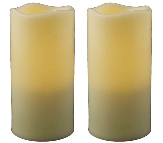 Pacific Accents Set of 2 Melted Resin 3" x 5-3/4" Candles