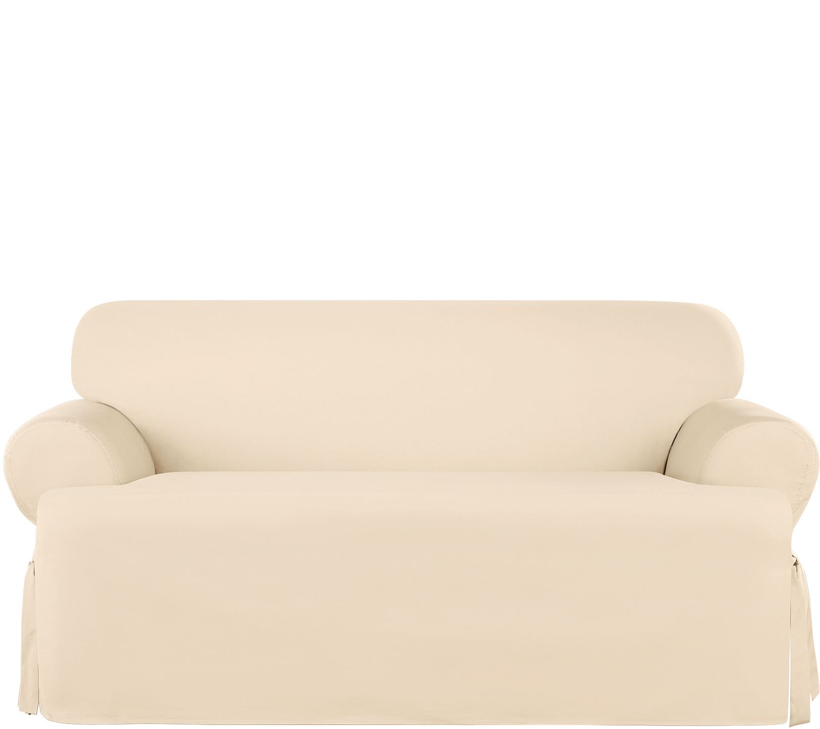 Sure Fit Heavyweight Cotton Duck T Cushion Loveseat Slip Cover