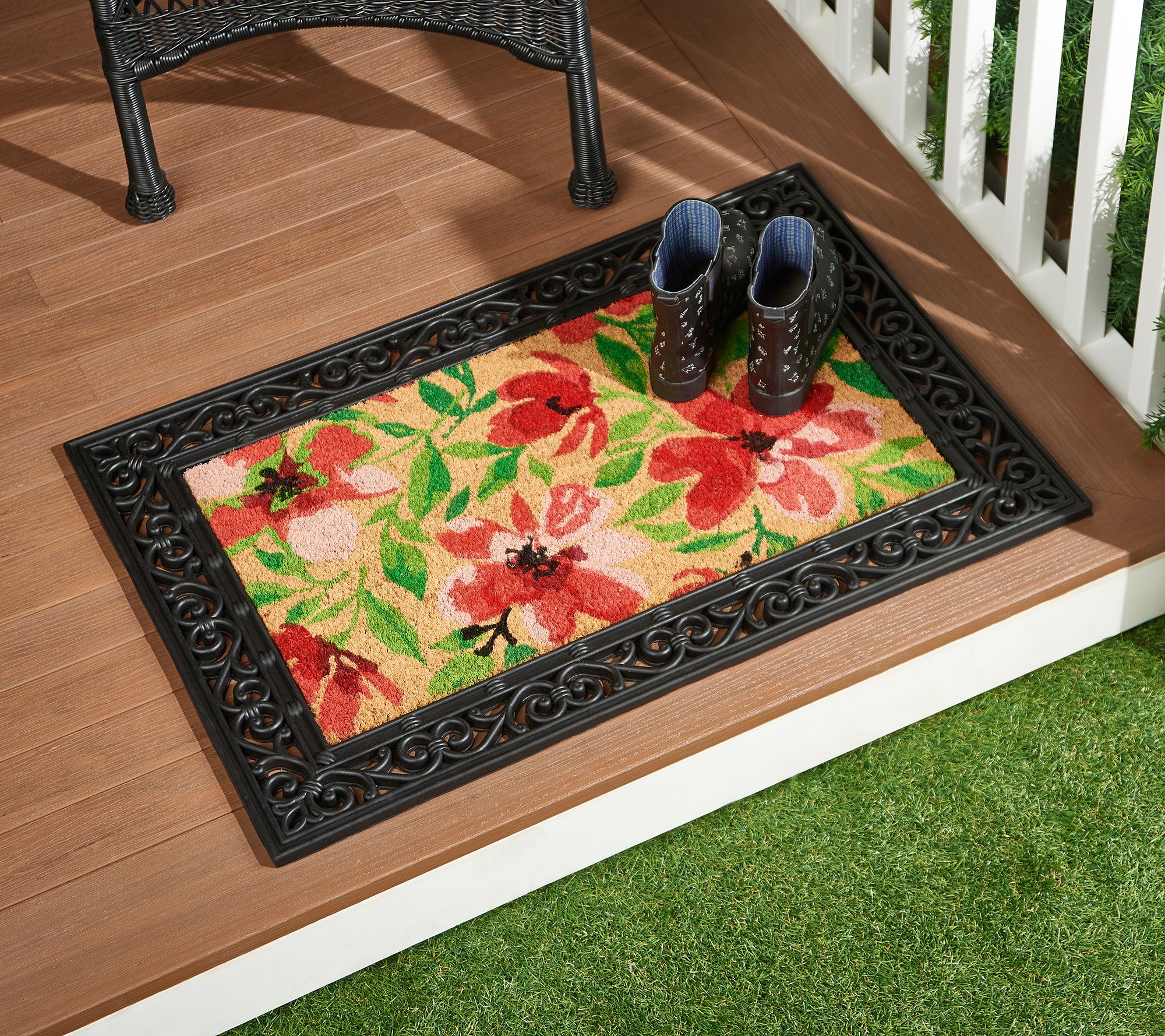 "As Is" Home Reflections (4) Oversized Seasonal Door Mats w/ Base