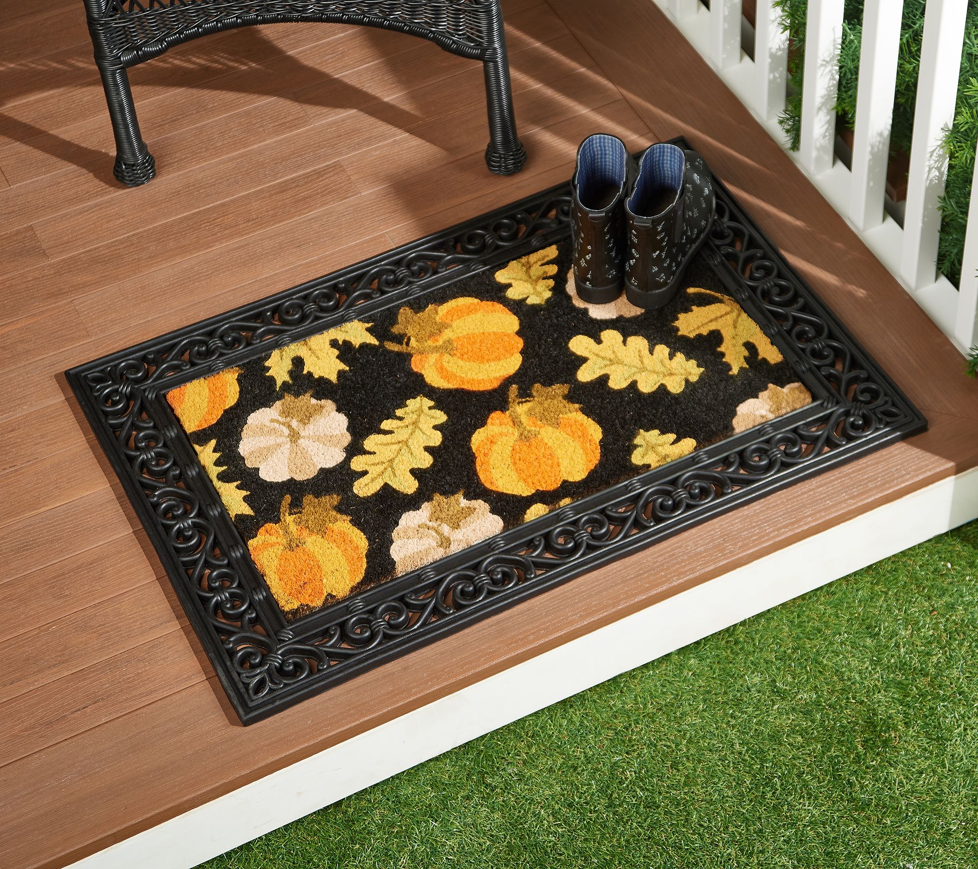 "As Is" Home Reflections (4) Oversized Seasonal Door Mats w/ Base