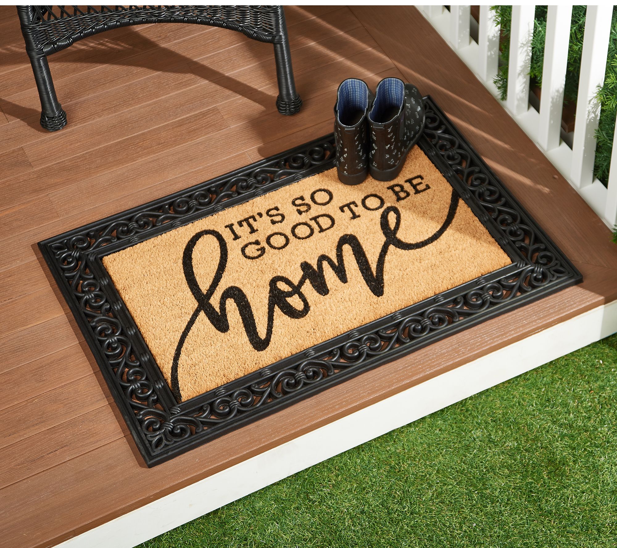 "As Is" Home Reflections (4) Oversized Seasonal Door Mats w/ Base