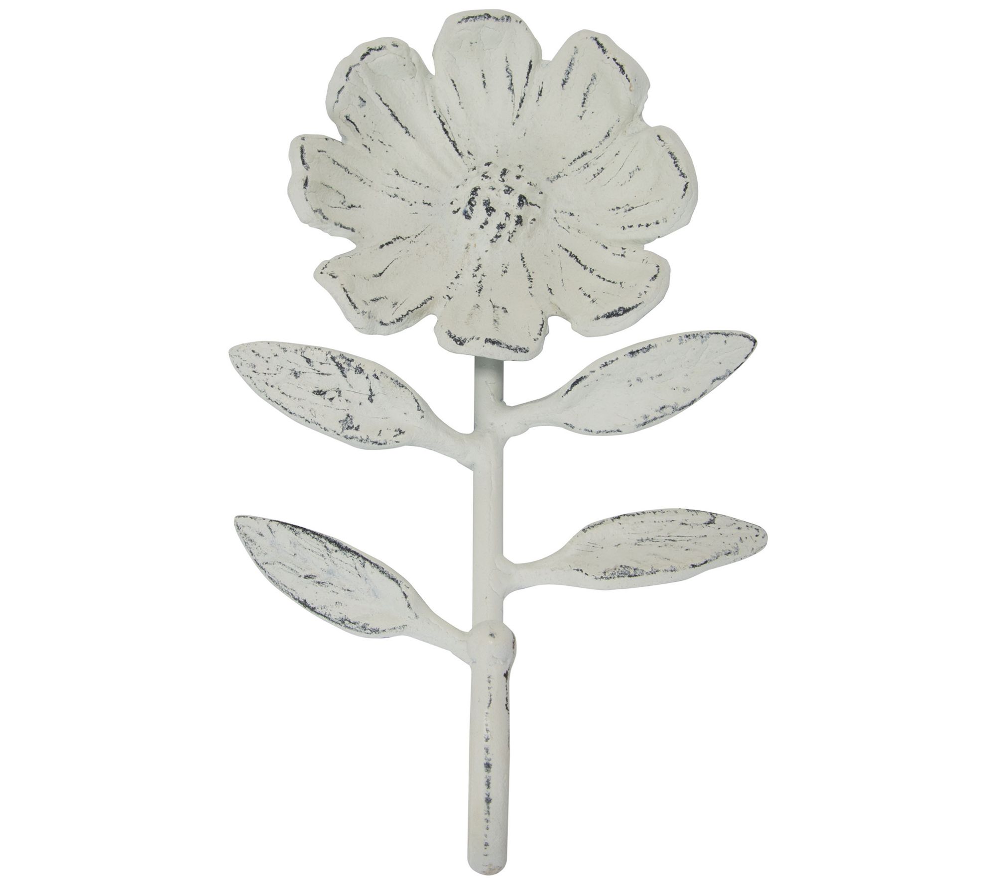 Foreside Rustic Antique Flower Decorative MetalWall Hook 