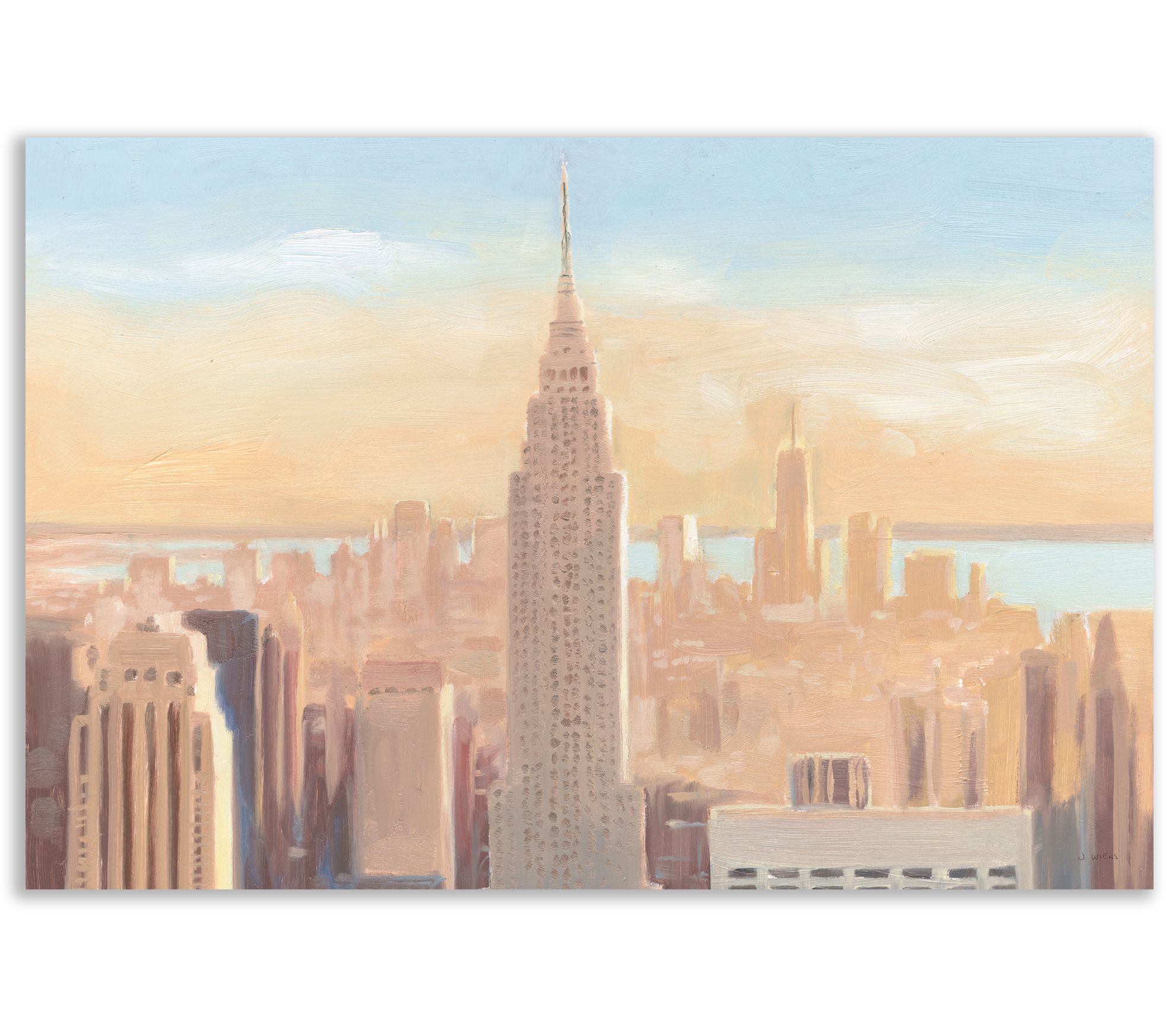 Courtside Market Manhattan Dawn 12x18 Canvas Wall Art