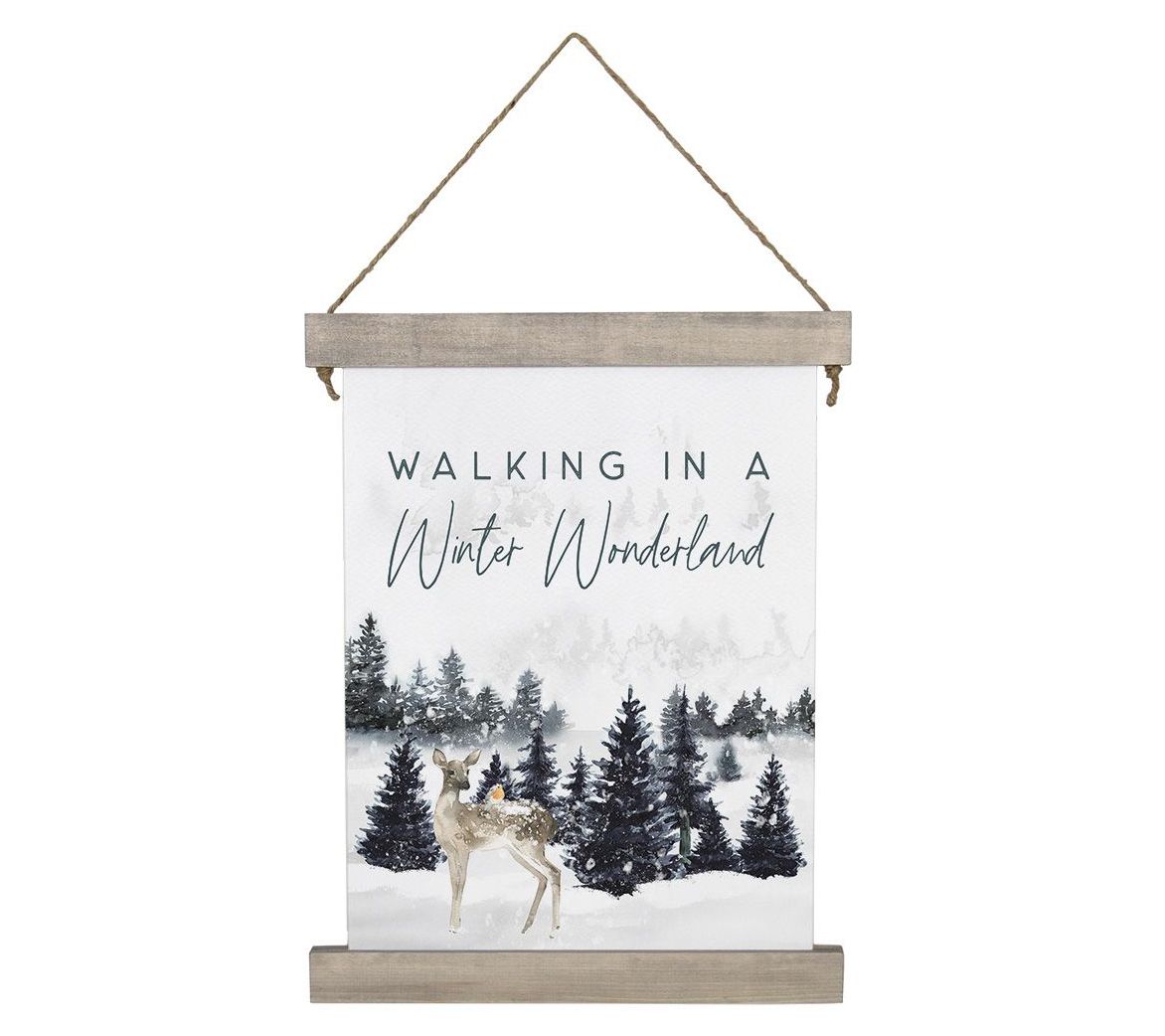 Sincere Surroundings 27.5" Winter Wonderland Ha nging Canvas