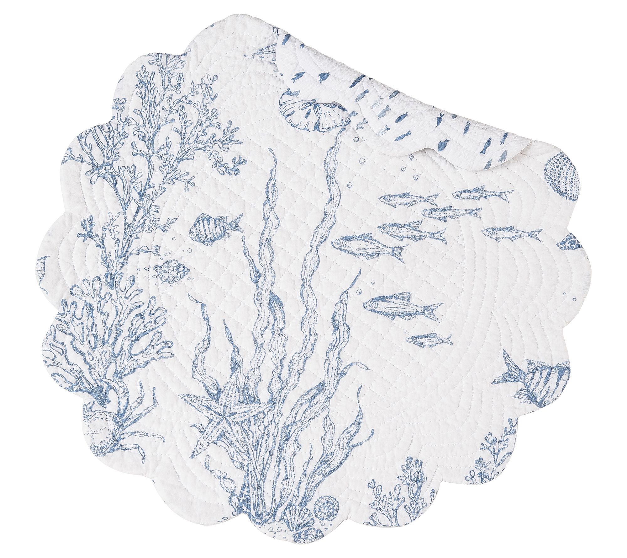 Makara Reef Coastal Round Placemat, Set of 6 by Valerie